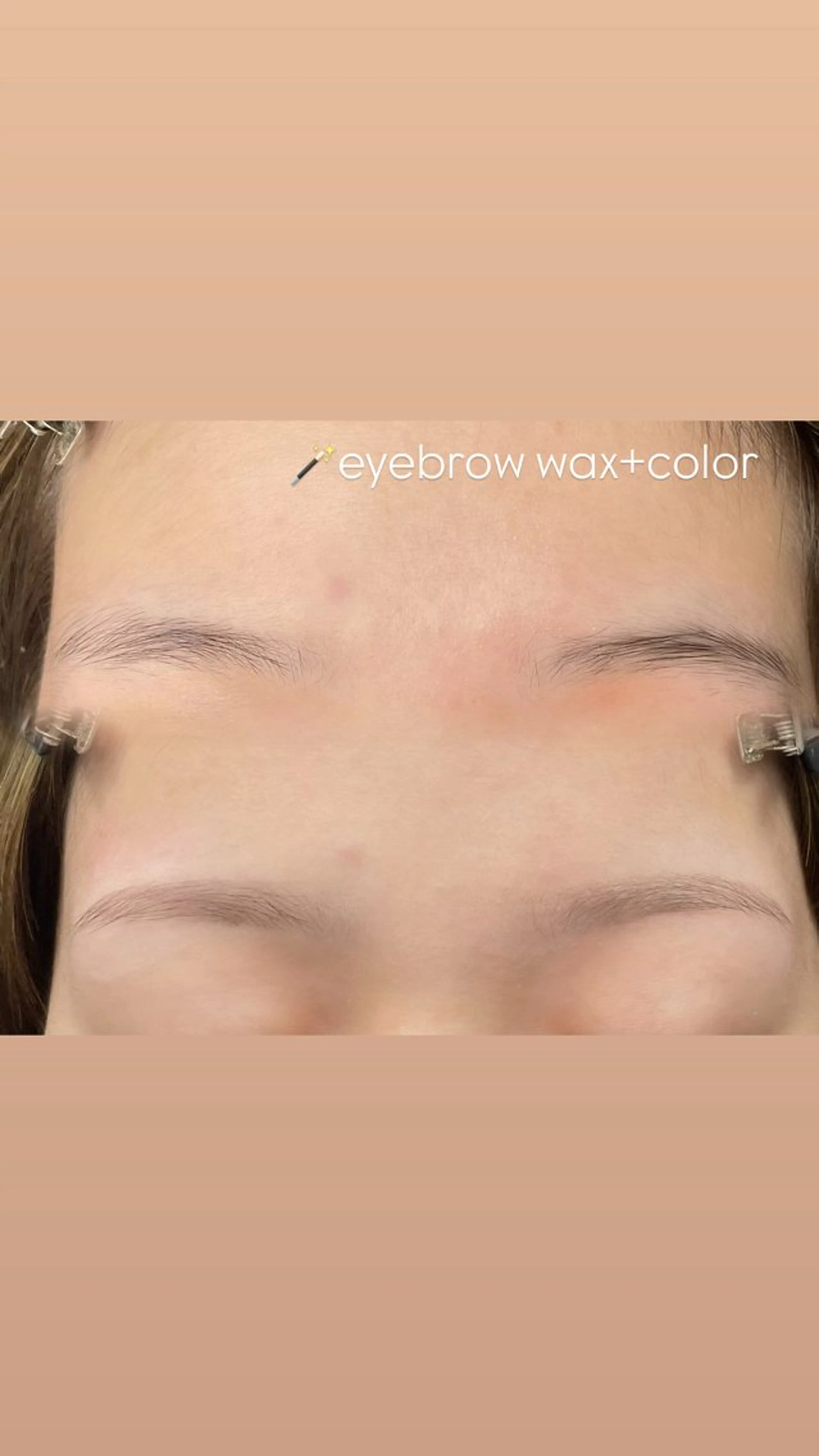 ꒰ ‪人気No.2🌟꒱‬🪞アイブロウワックス+眉色調整✨(間引き･メイクあり)¥8,500の写真