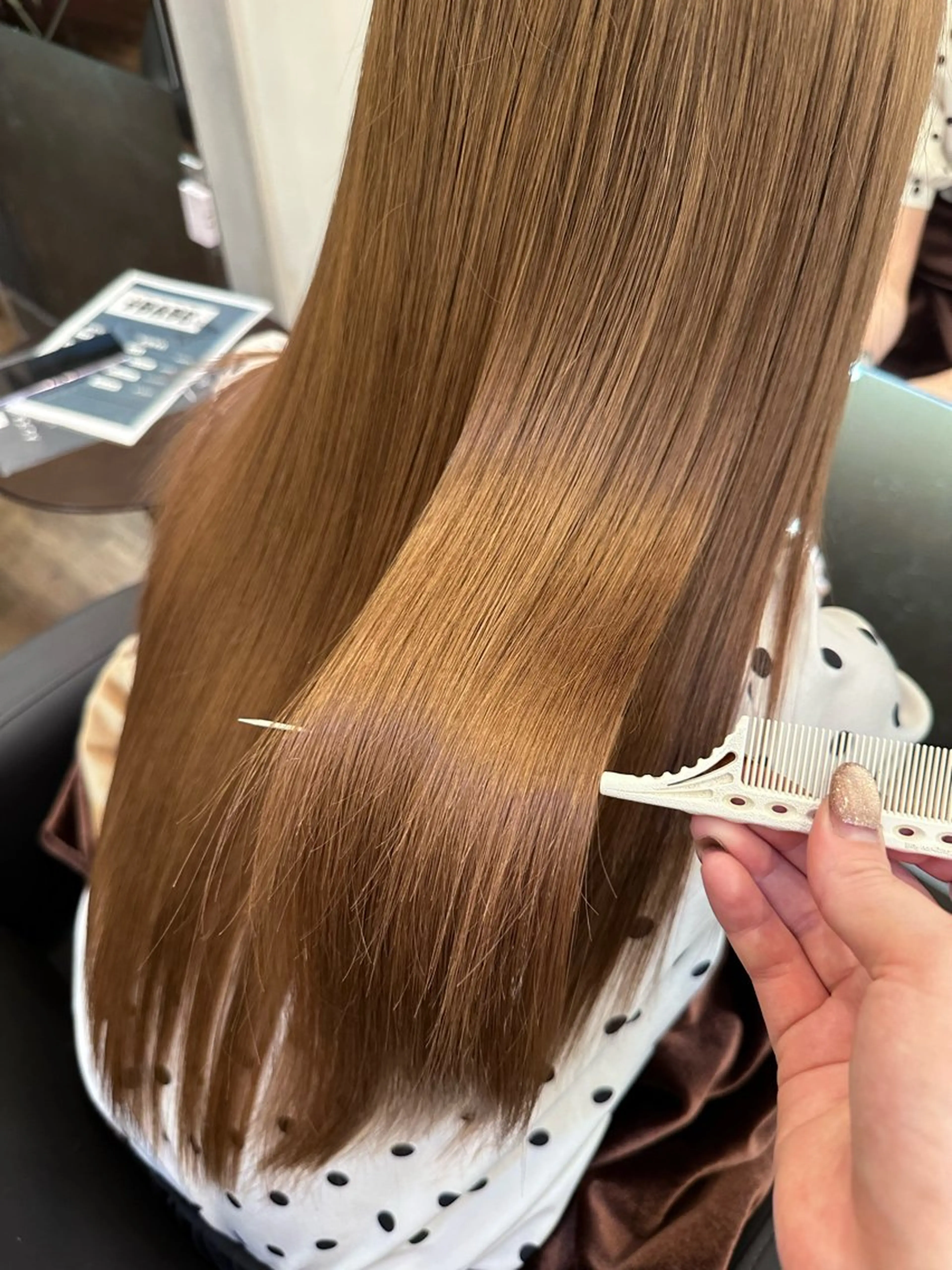 ロング 縮毛矯正 透明感韓国ヘア♡ みつきのヘアスタイル