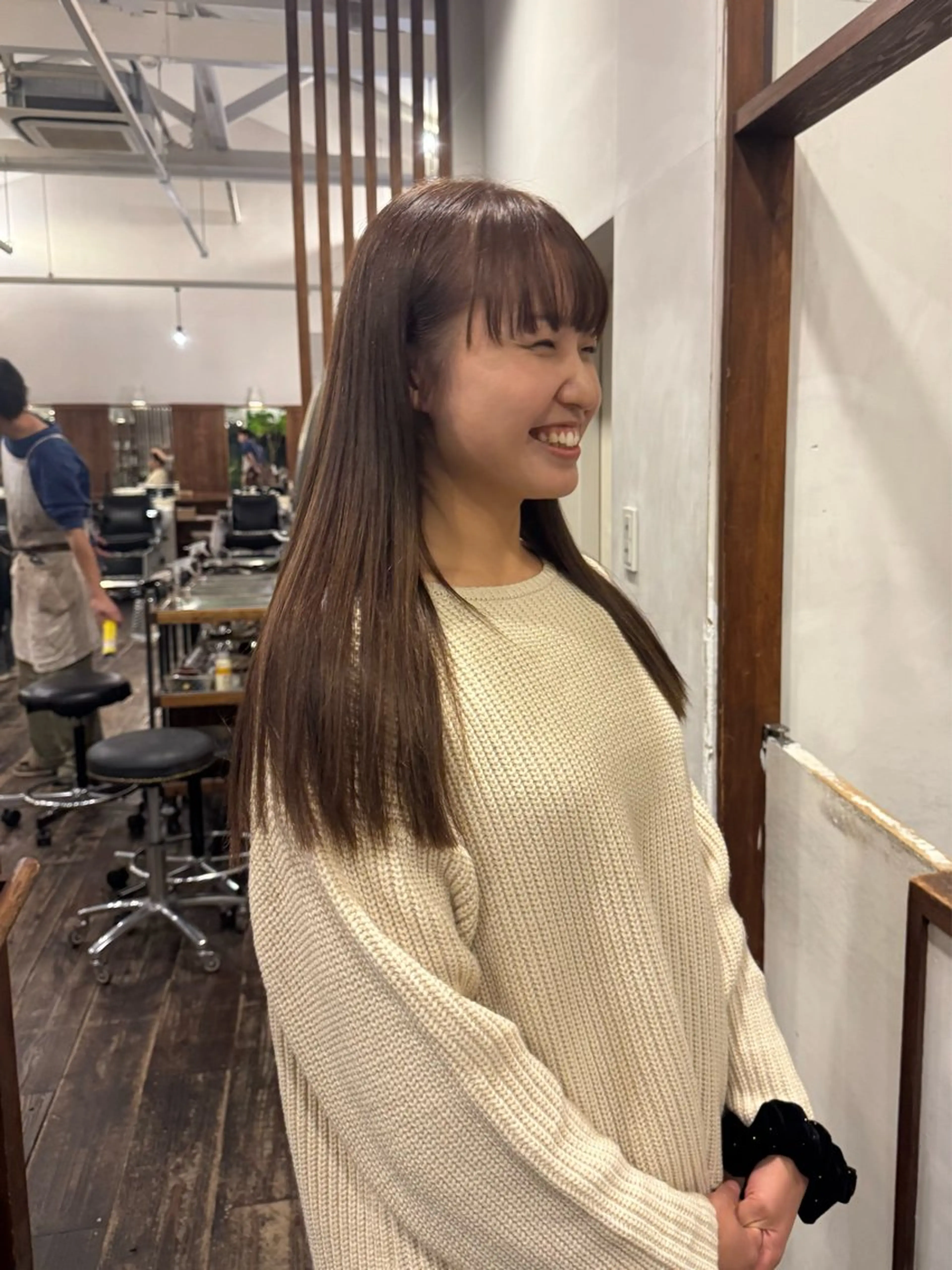 ロング カラー ベージュカラー ヘアカラー MOK大阪梅田店 Asahiのヘアスタイル