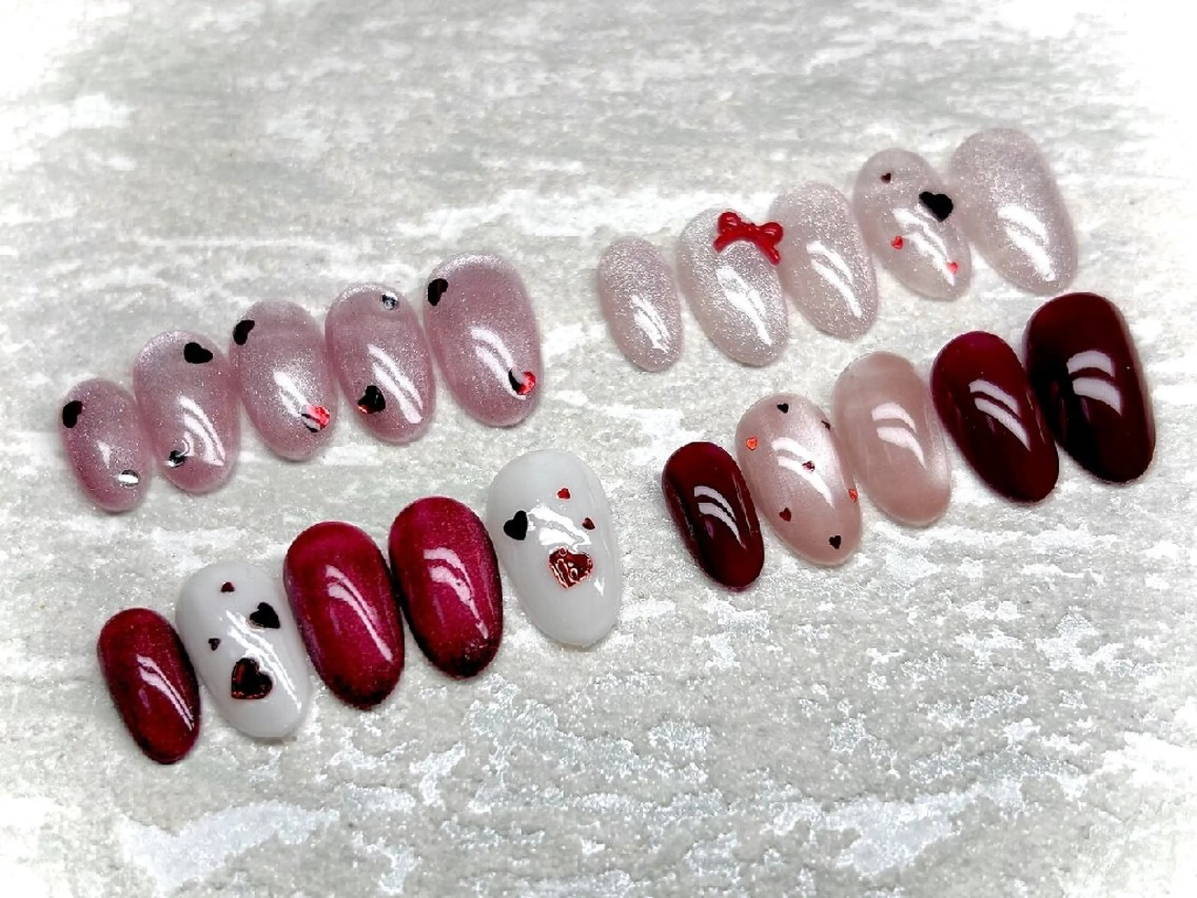 ネイル バレンタイン ハンドネイル JULIE NAILのネイルデザイン