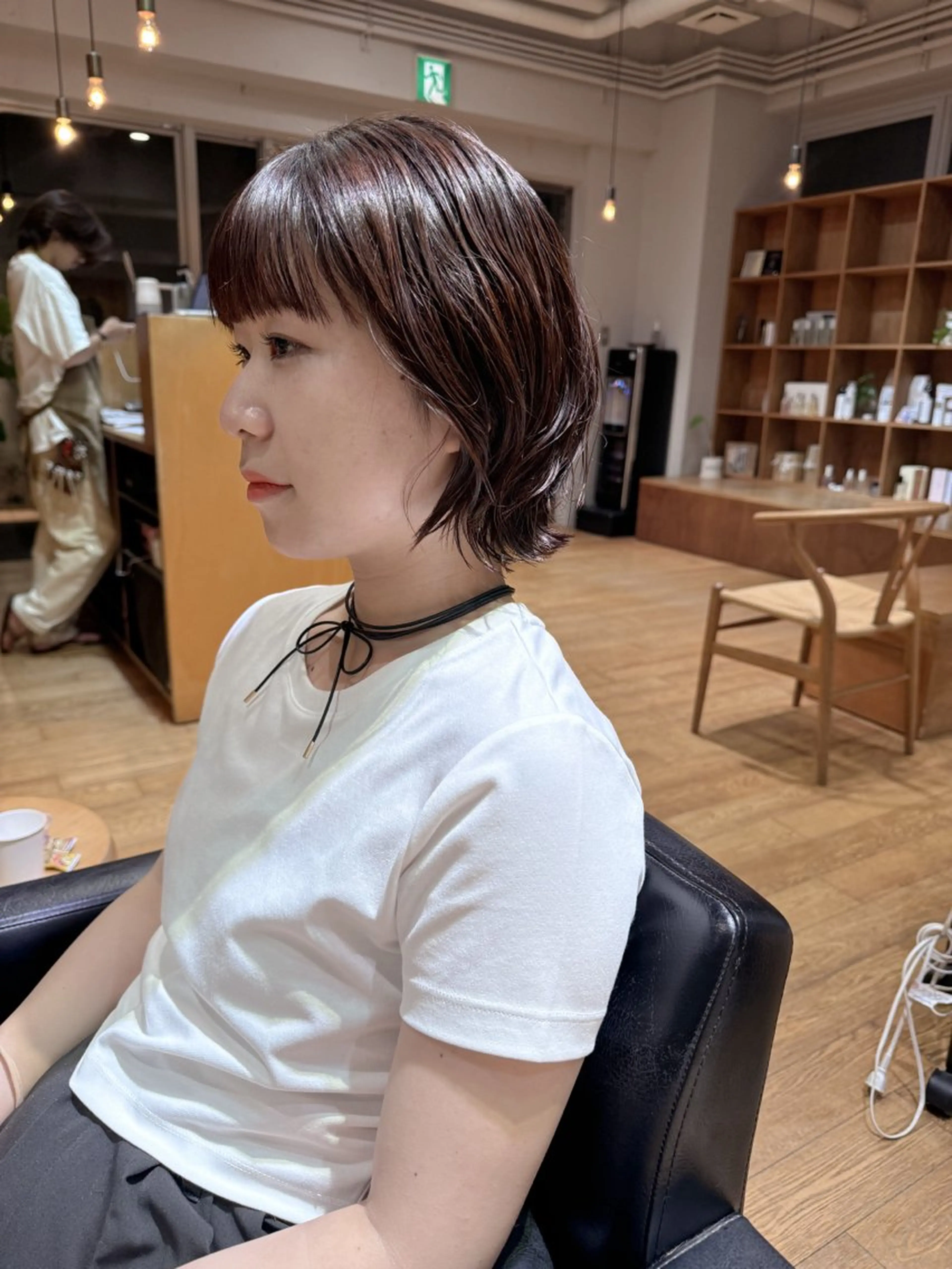 ショート パーマ ボブ 外ハネヘア カット パーマ 大橋 芽衣のヘアスタイル