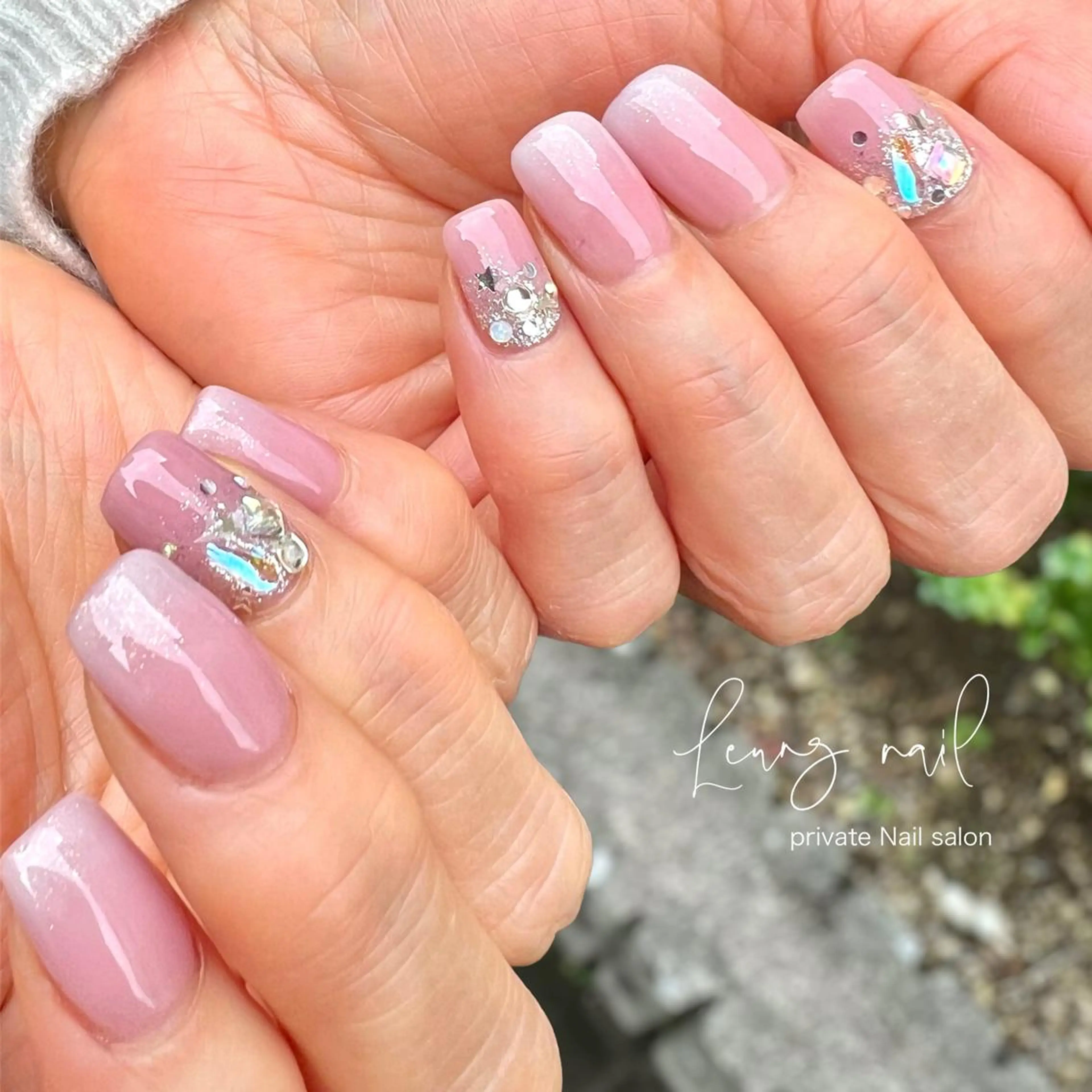 ネイル グラデーション ハンドネイル ネイルサロン Leung nailのネイルデザイン