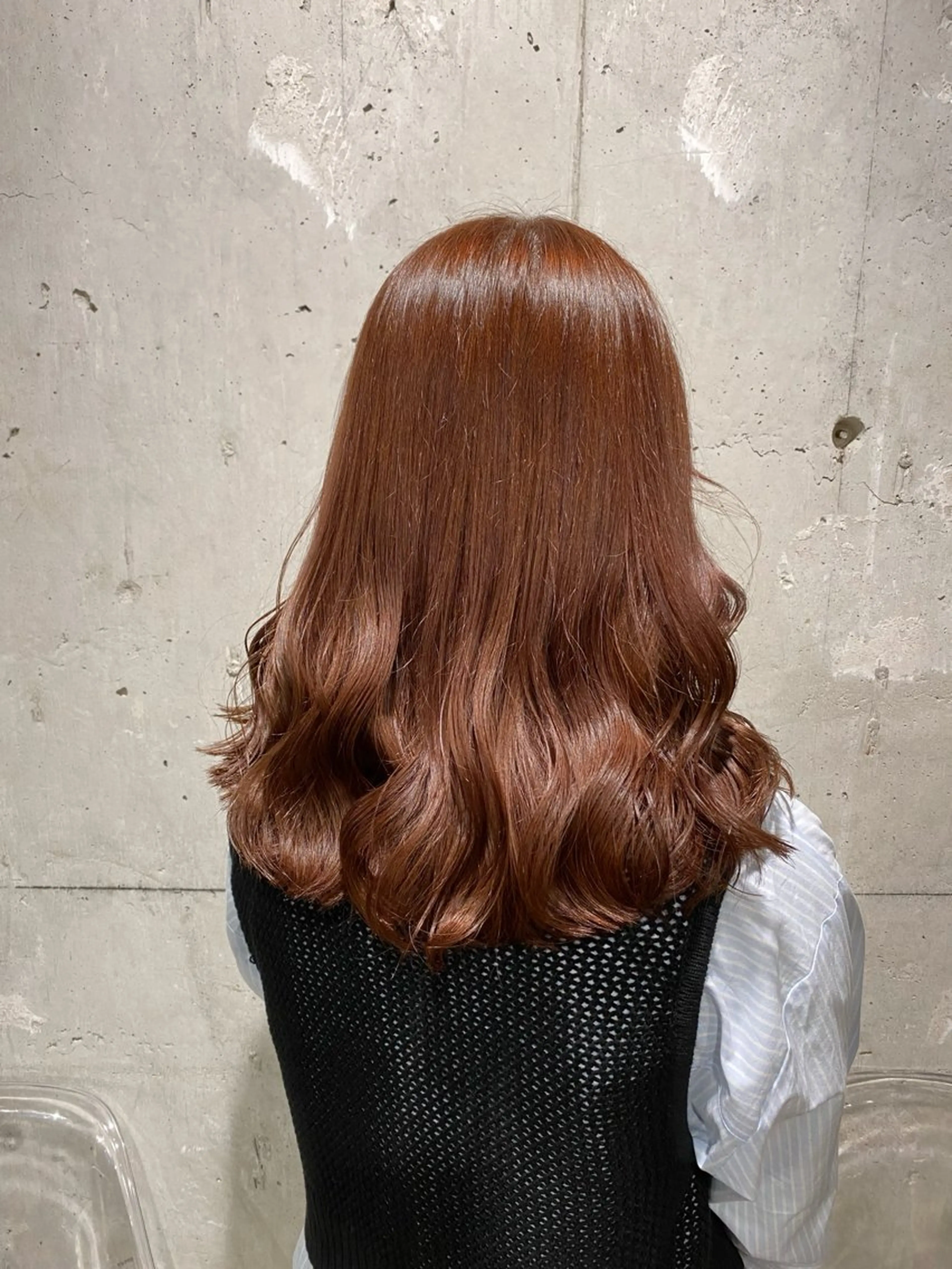 セミロング カラー Neolive Luca　御茶ノ水店所属・透明カラー/韓国風 Subaruのヘアスタイル