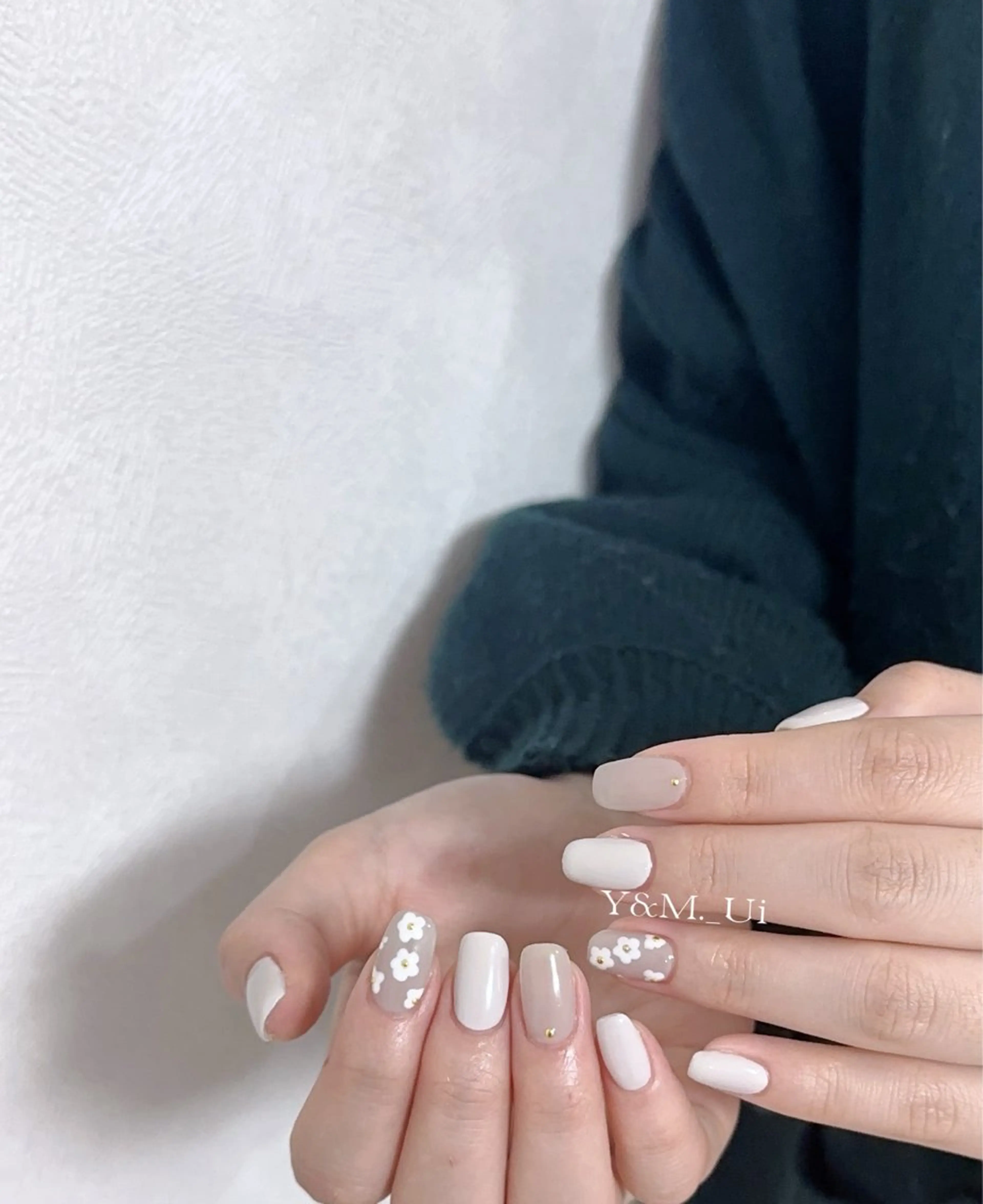 ネイル Kaka_ パラジェル、長さだしのネイルデザイン