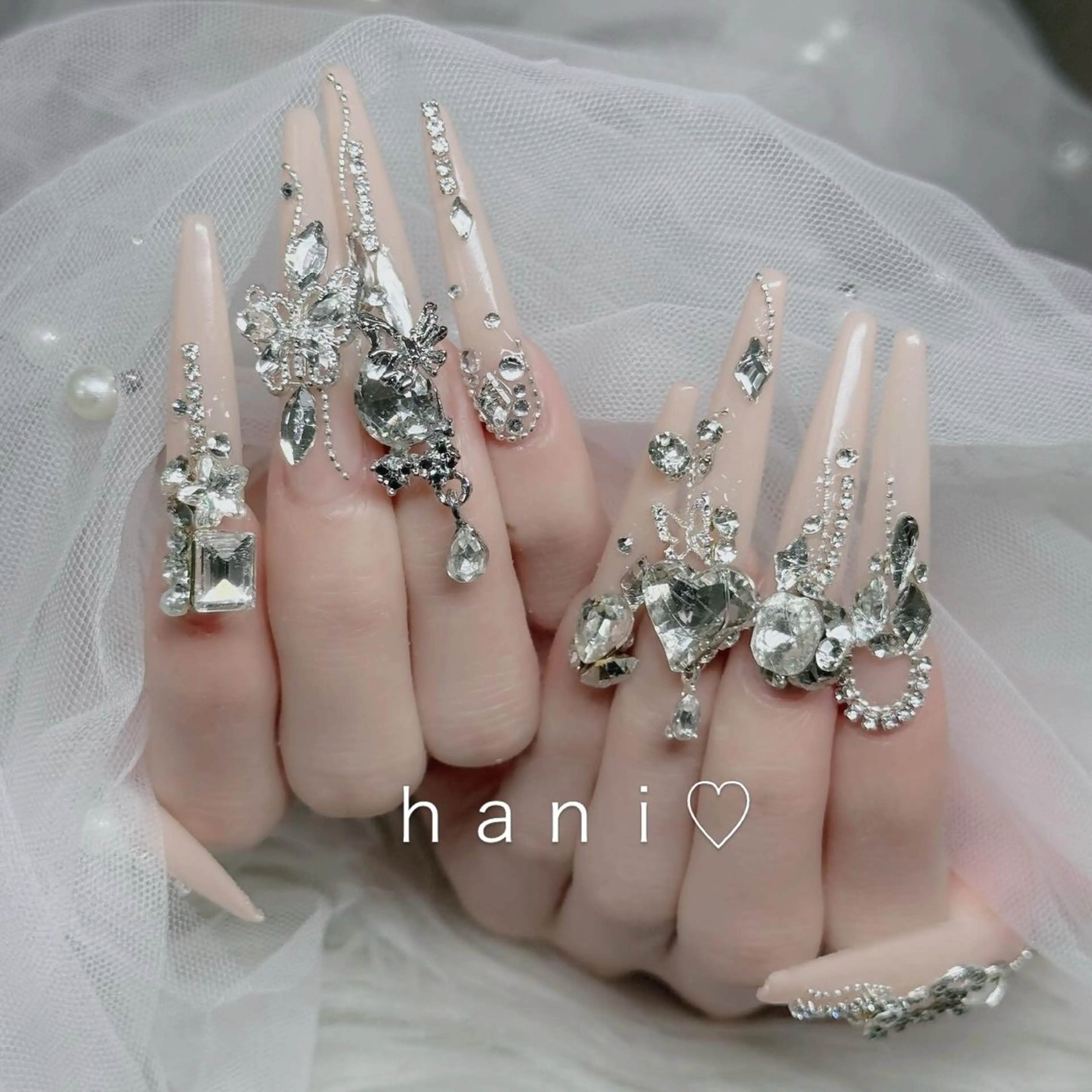 ネイル フットネイル フレンチネイル グラデーション 韓国ネイル ロングネイル ハンドネイル Hani Nail Salonのネイルデザイン