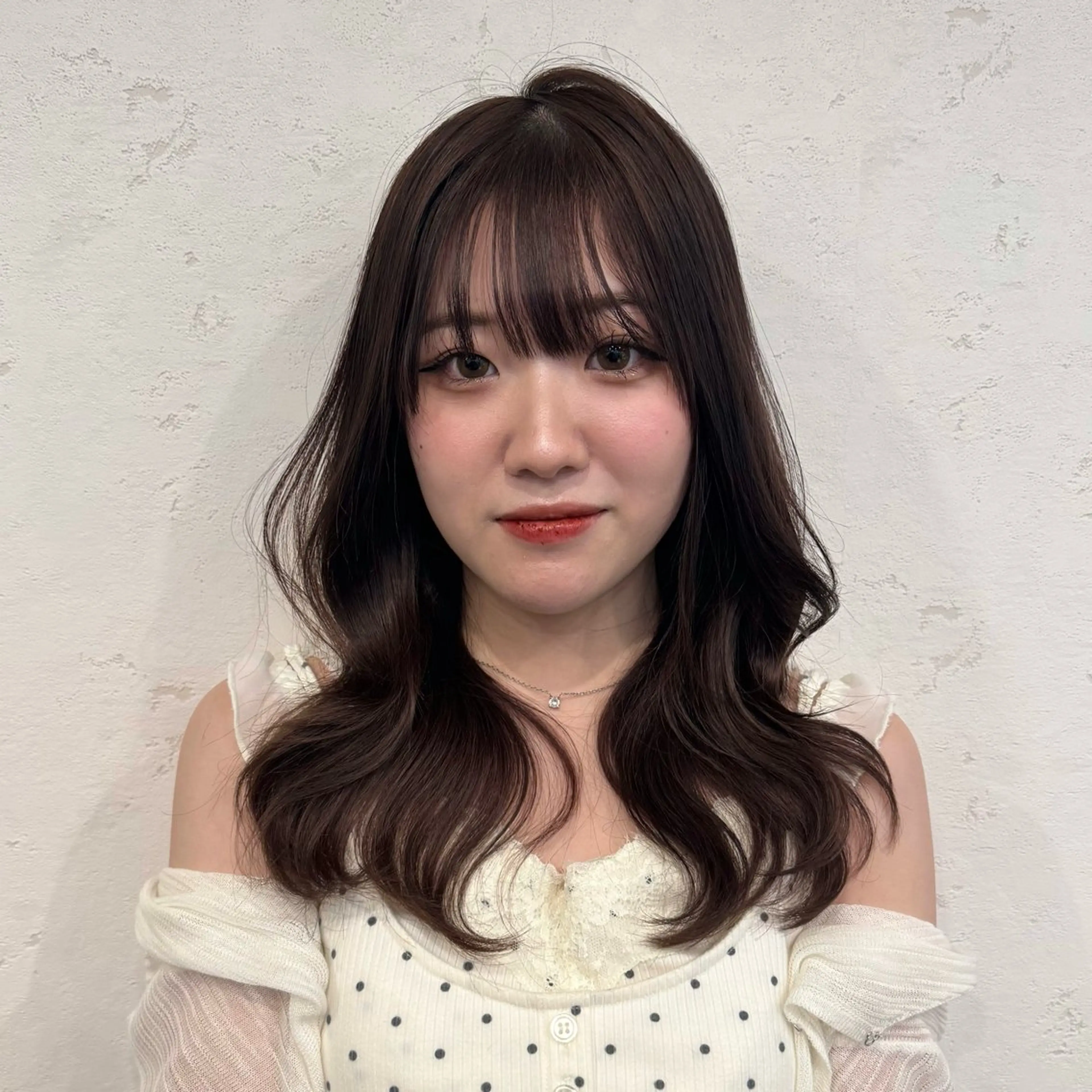 ロング カラー カット ヘアカラー トリートメント なつき/ 艶カラー/縮毛矯正のヘアスタイル