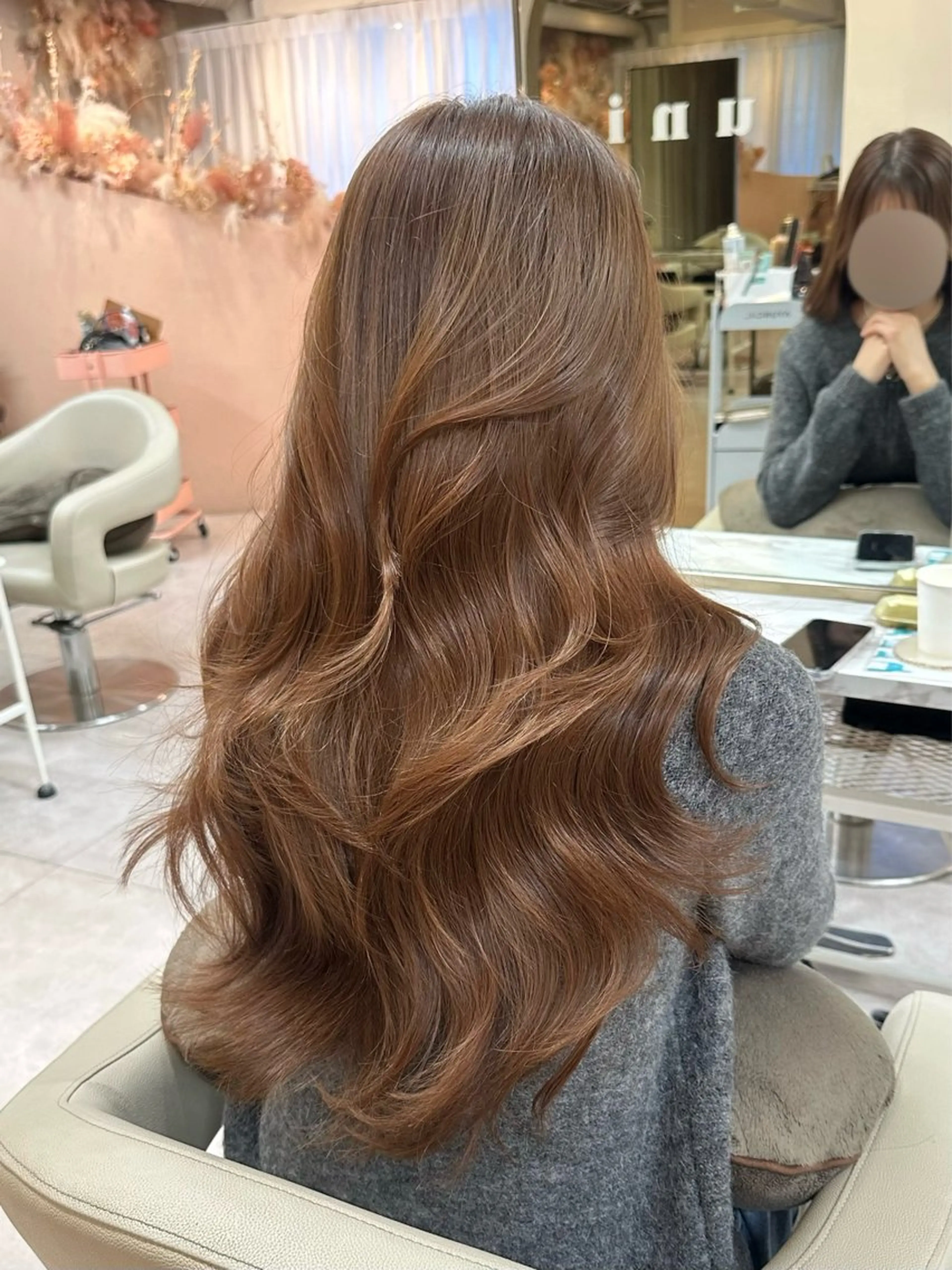 ロング カラー レイヤーカット カット ヘアカラー 韓国ヘア🦢🖤 Sayumiのヘアスタイル