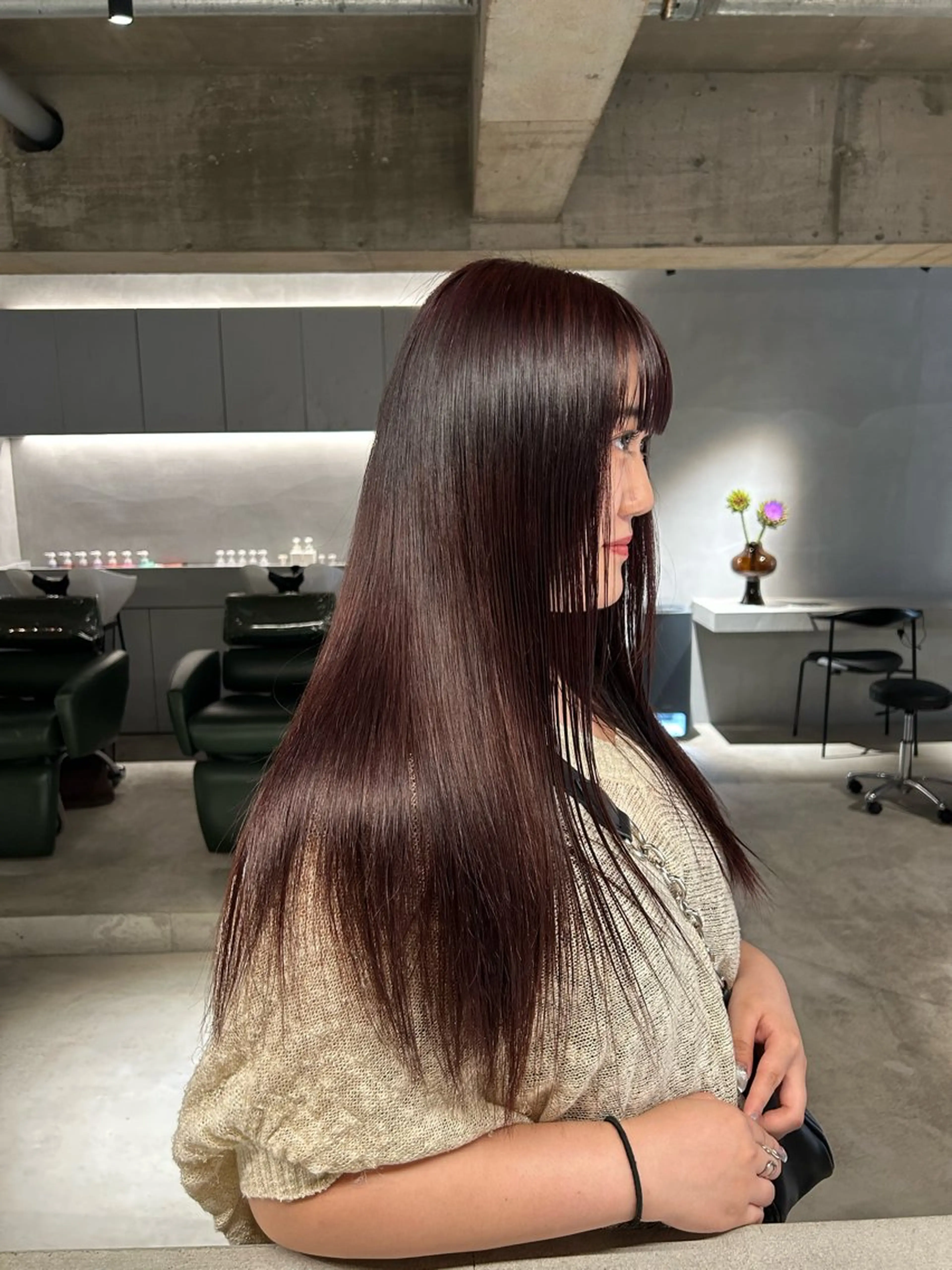 ロング カラー 中村 衣里のヘアスタイル