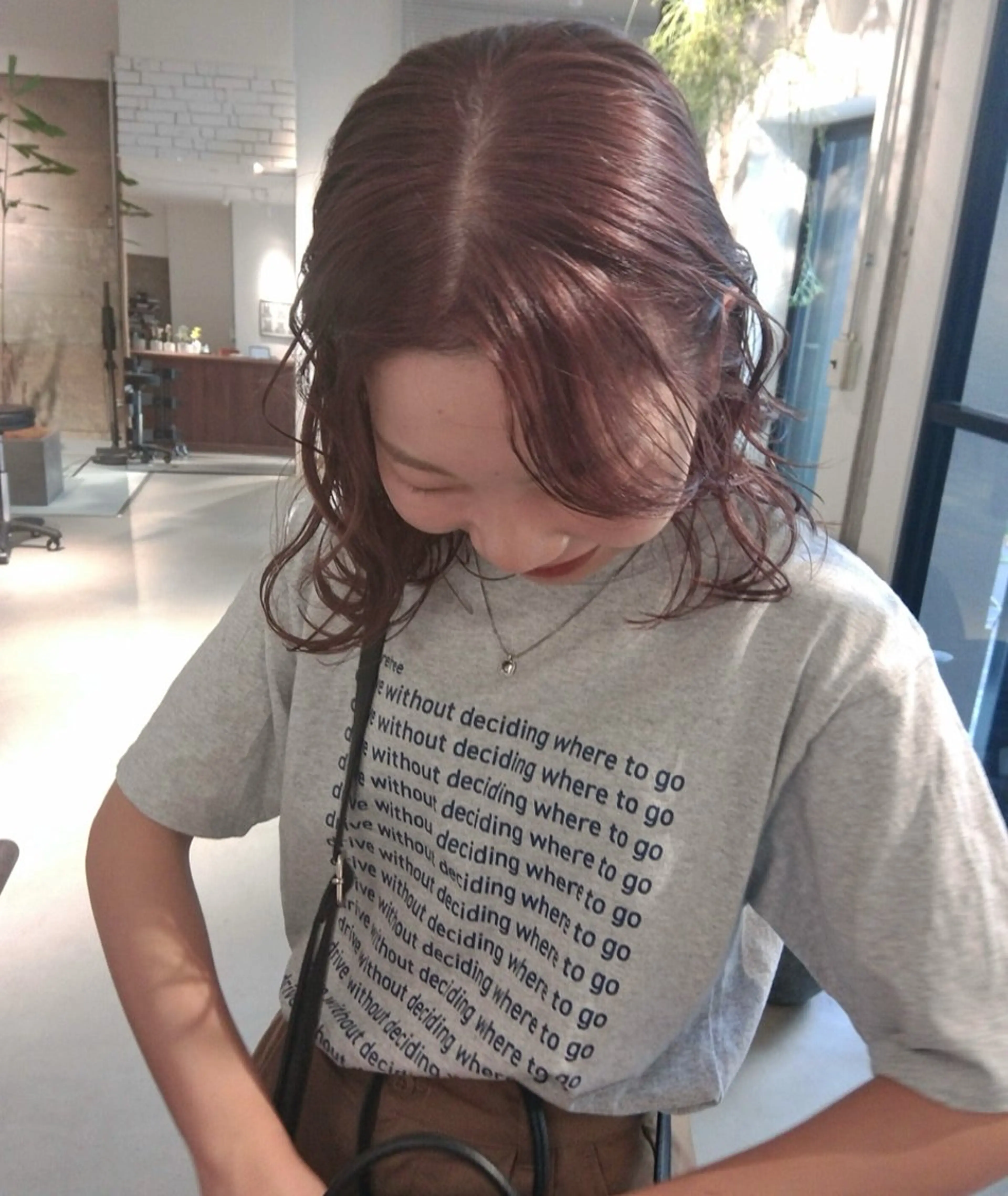 ミディアム カラー ピンクカラー カット ヘアカラー トリートメント Yui 🫧のヘアスタイル