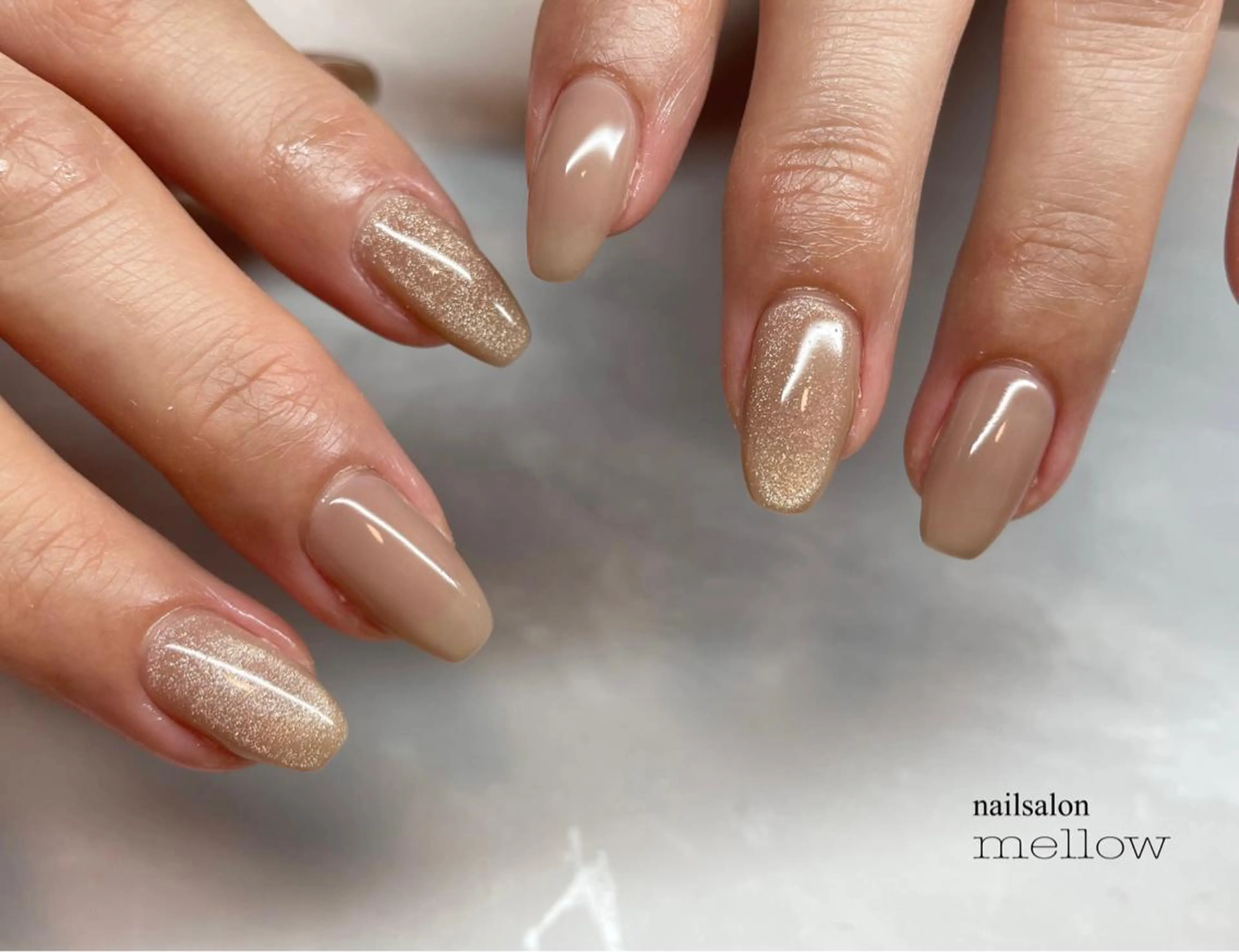 ネイル ブラウン マグネットネイル 大山 浩美のネイルデザイン