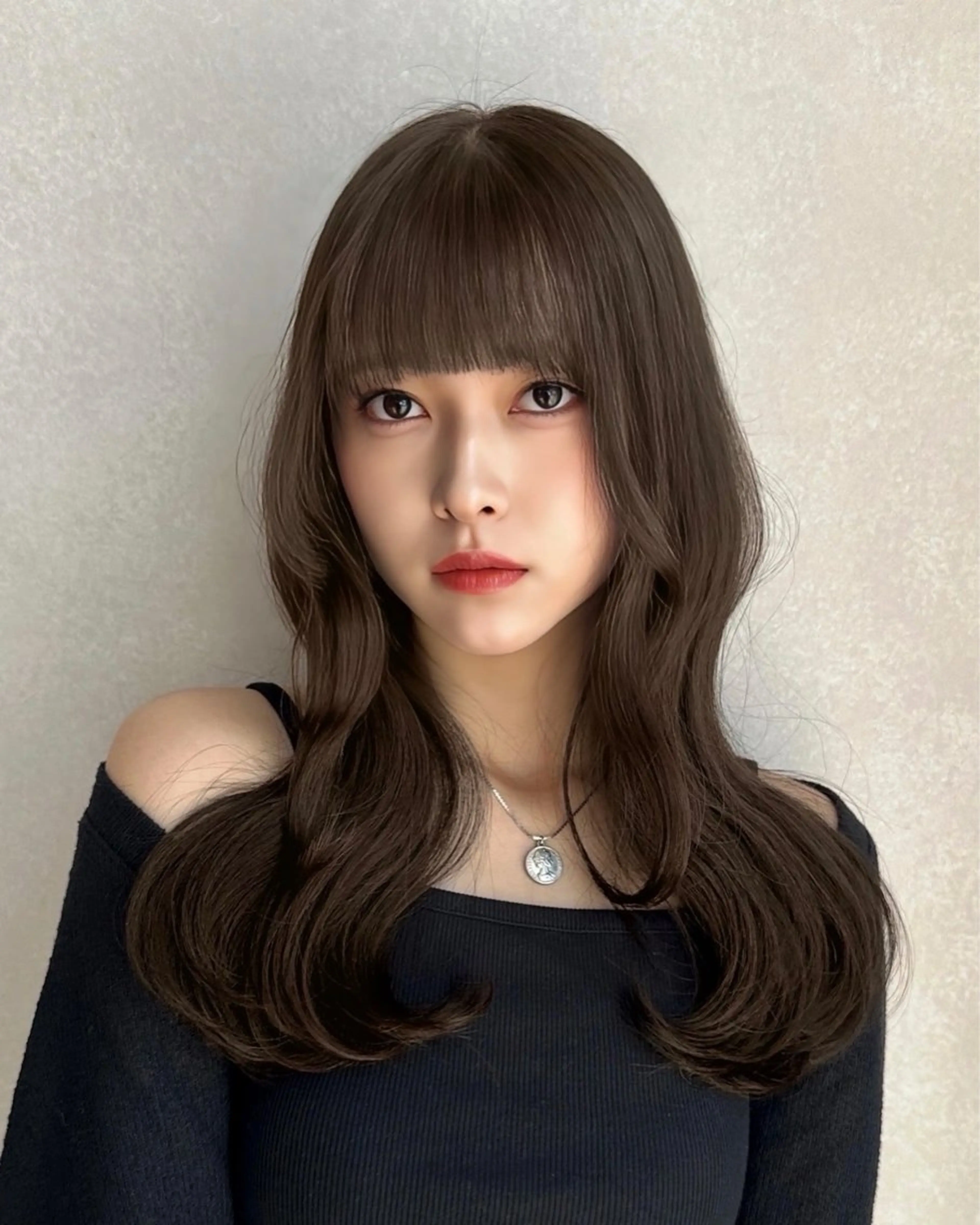 ミディアム カラー ヘアカラー Aura所属・丸山 心 / 艶カラーのヘアスタイル