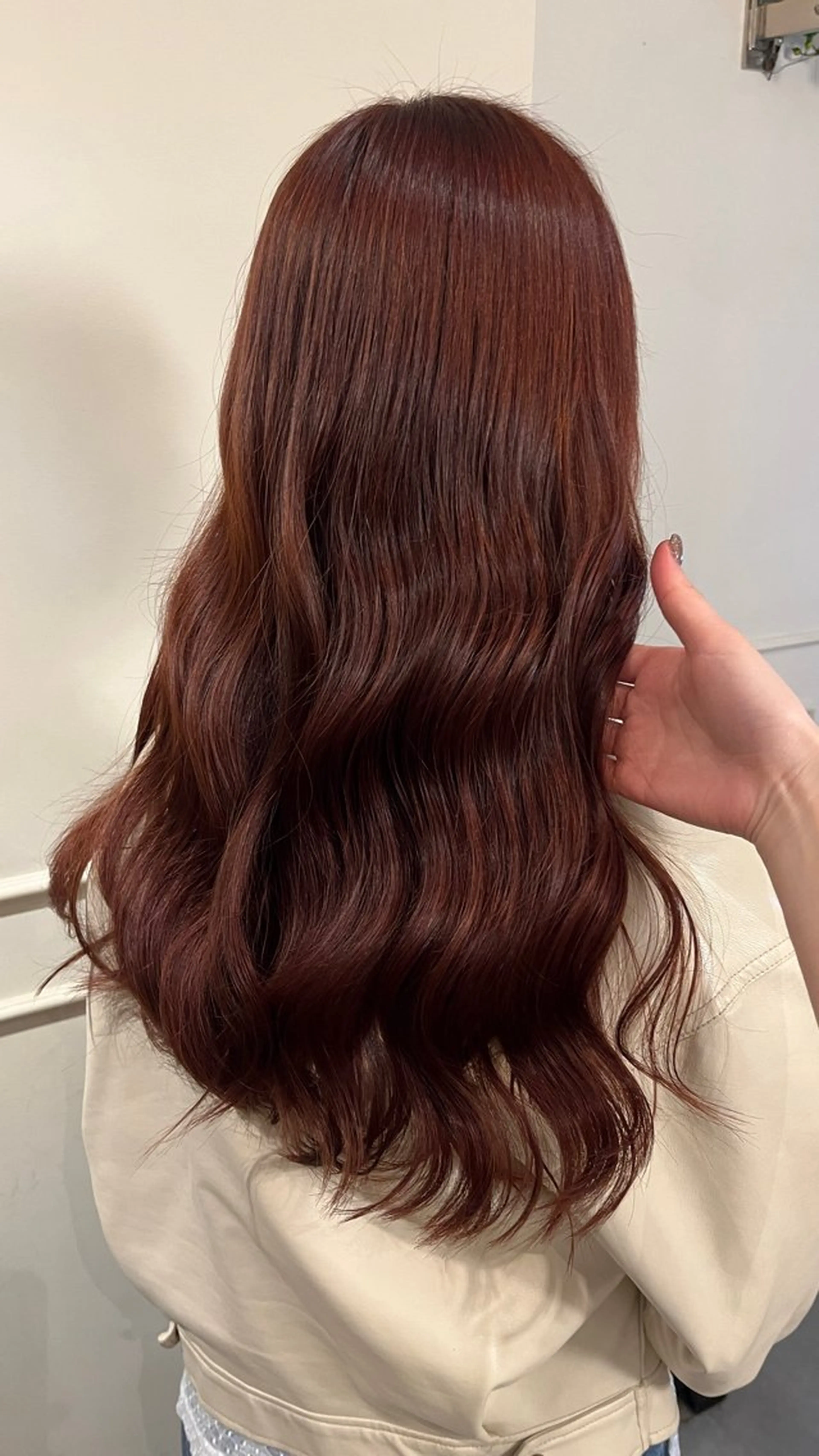 ロング カラー ブラウンカラー レッドカラー レッドブラウン ROVER所属・美咲🤎 /艶カラー /ハイライトカラーのヘアスタイル