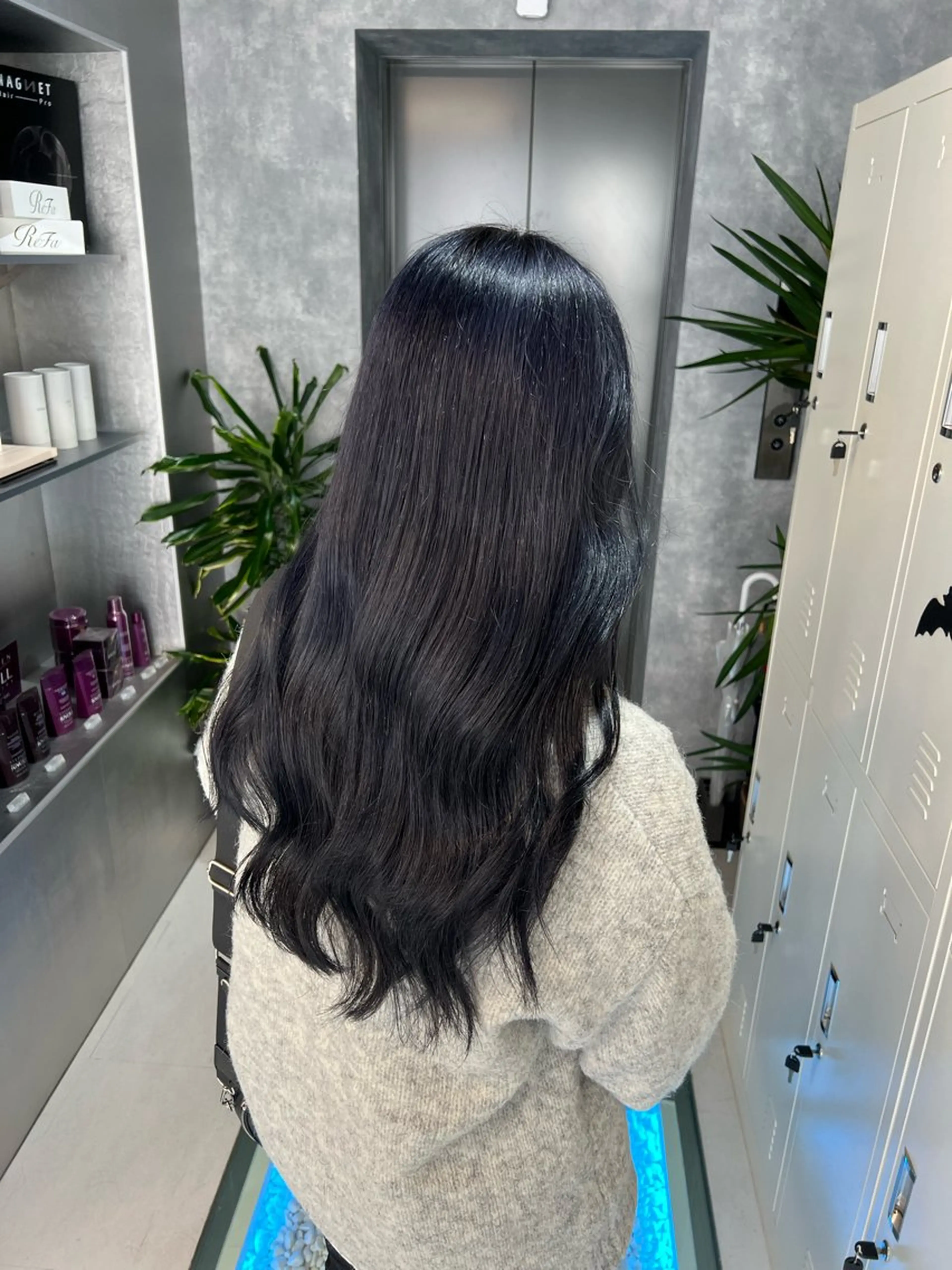 ロング カラー ヘアカラー トリートメント ヘアセット 👑垢抜け韓国ヘア ハッシュカット唯澄のヘアスタイル