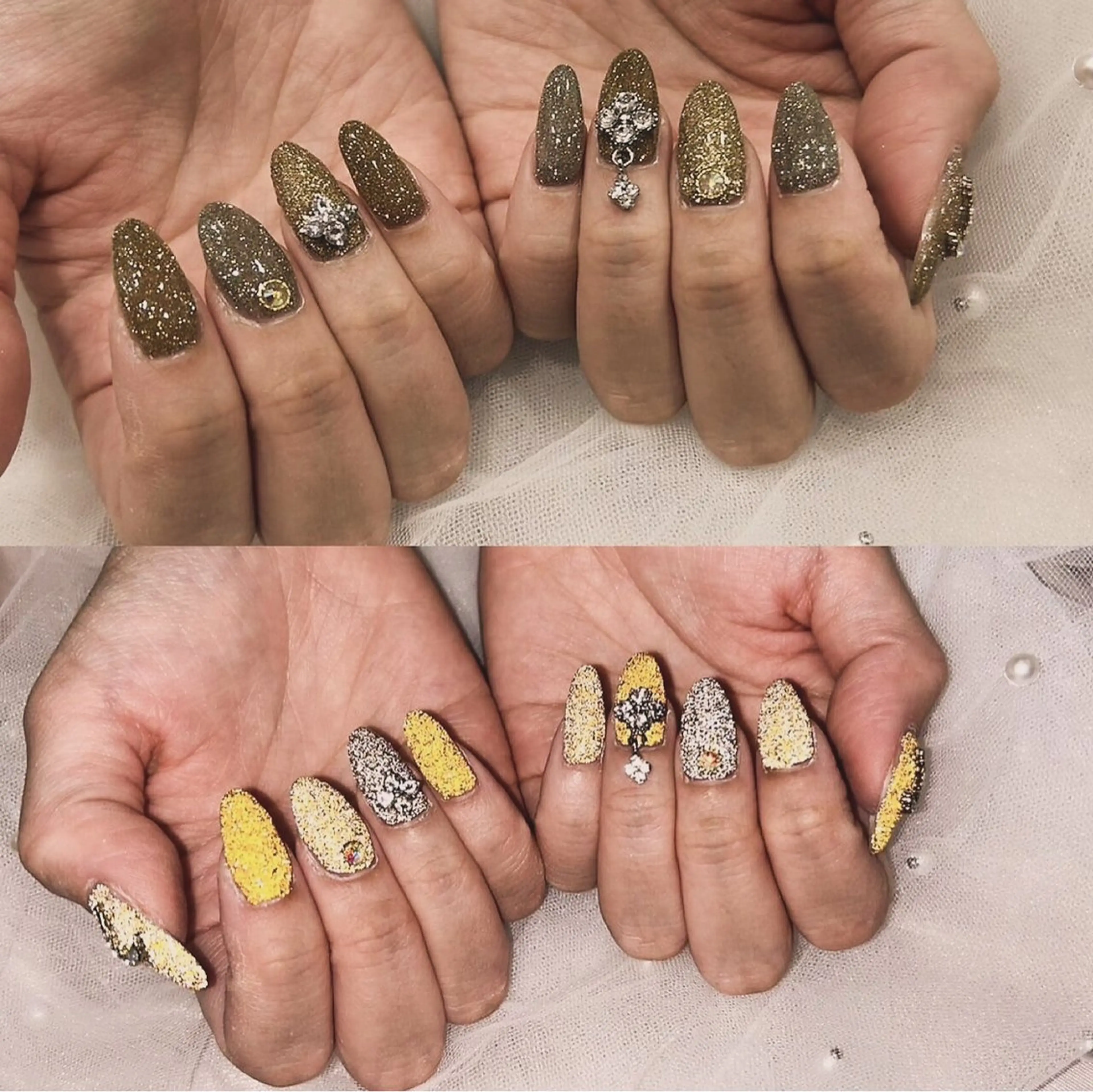 ネイル フラッシュネイル キラキラネイル ハンドネイル Nail salon Cielel⟡Ayaのネイルデザイン