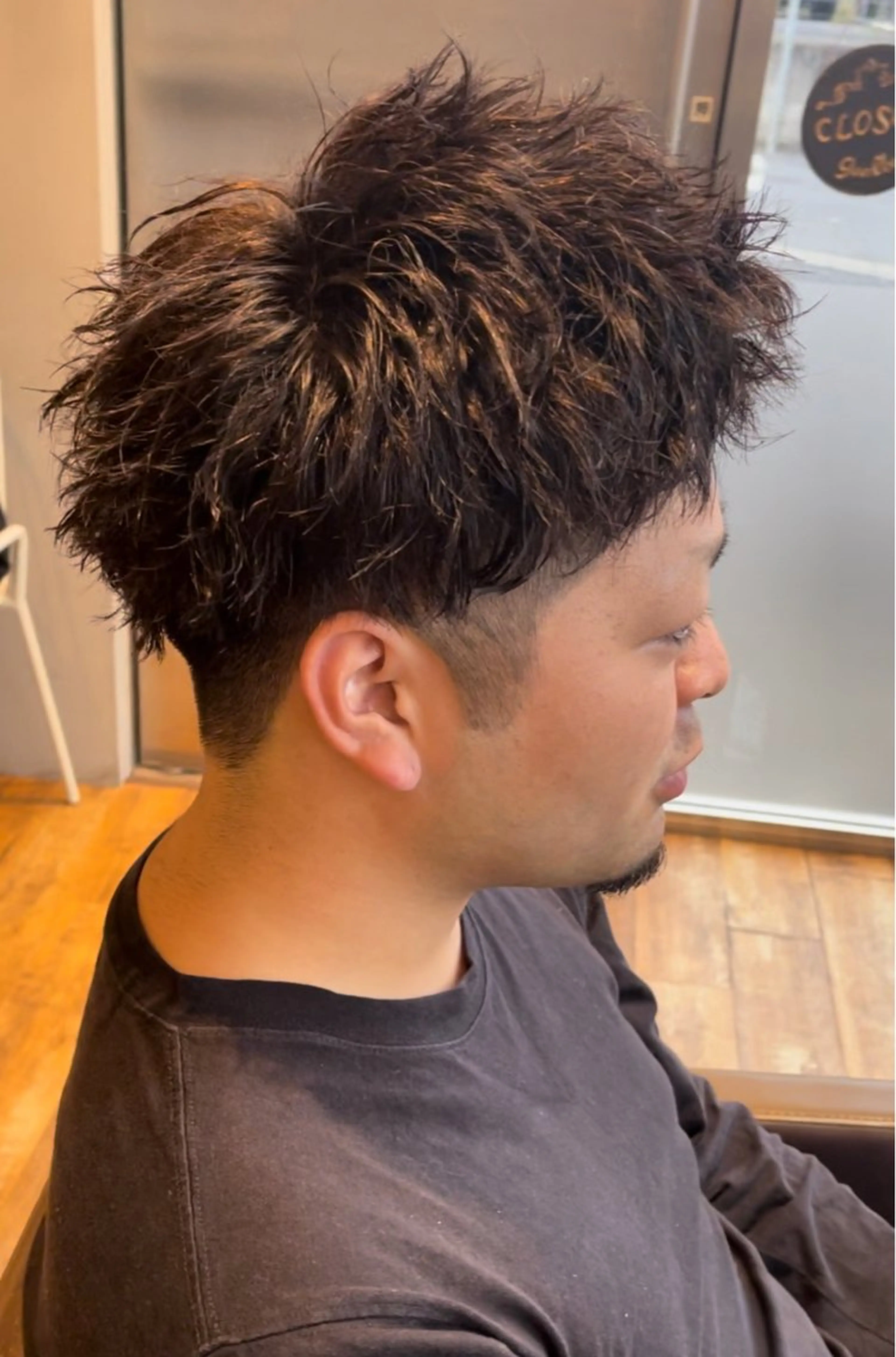 パーマ メンズ アップバング メンズパーマ ツイストスパイラルパーマ スパイラルパーマ CUORE HAIR ange水戸所属・🌟パーマリスト 鈴木雄大🌟のヘアスタイル