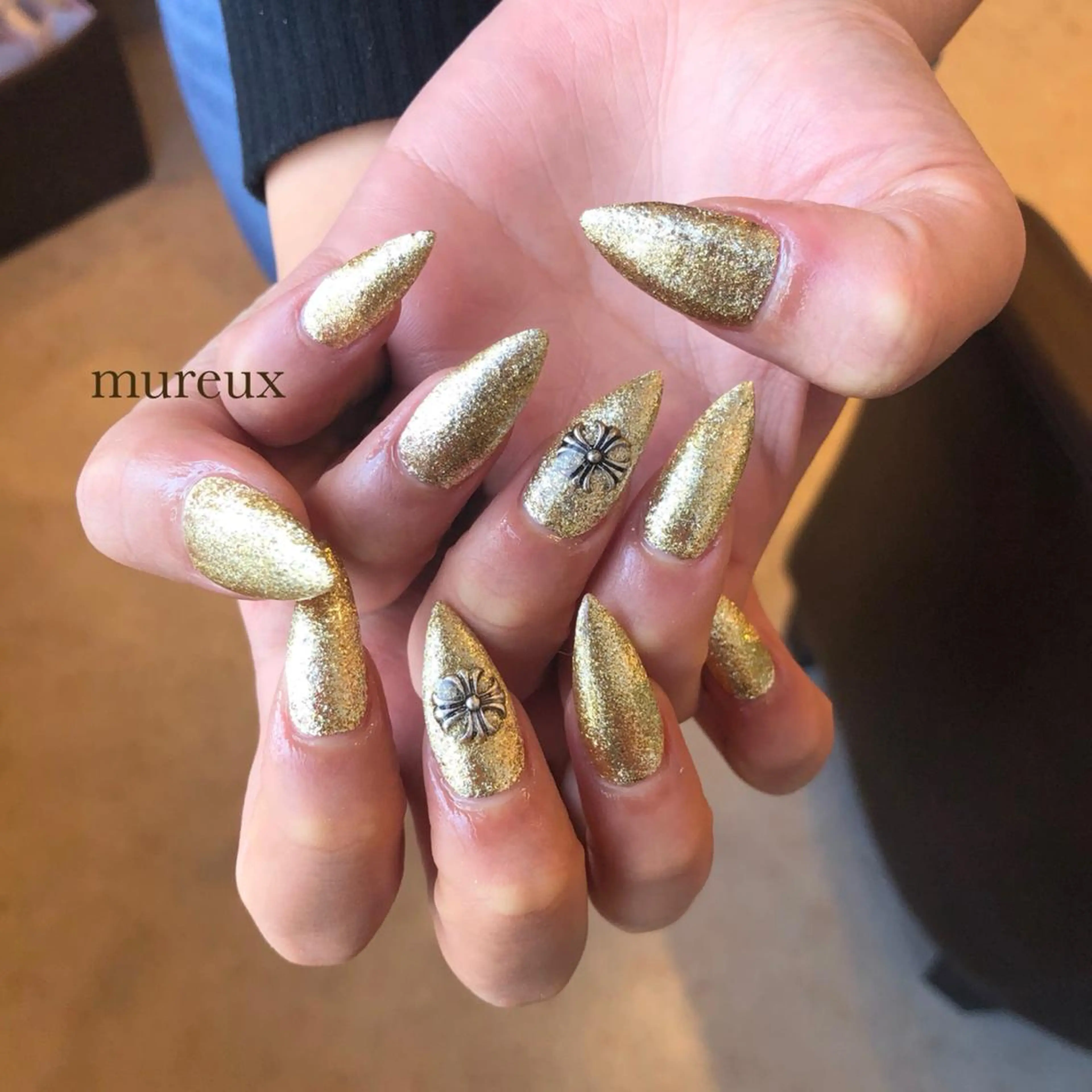 ネイル 長さ出し ネイルチップ ハンドネイル mureux ∵ayakaのネイルデザイン