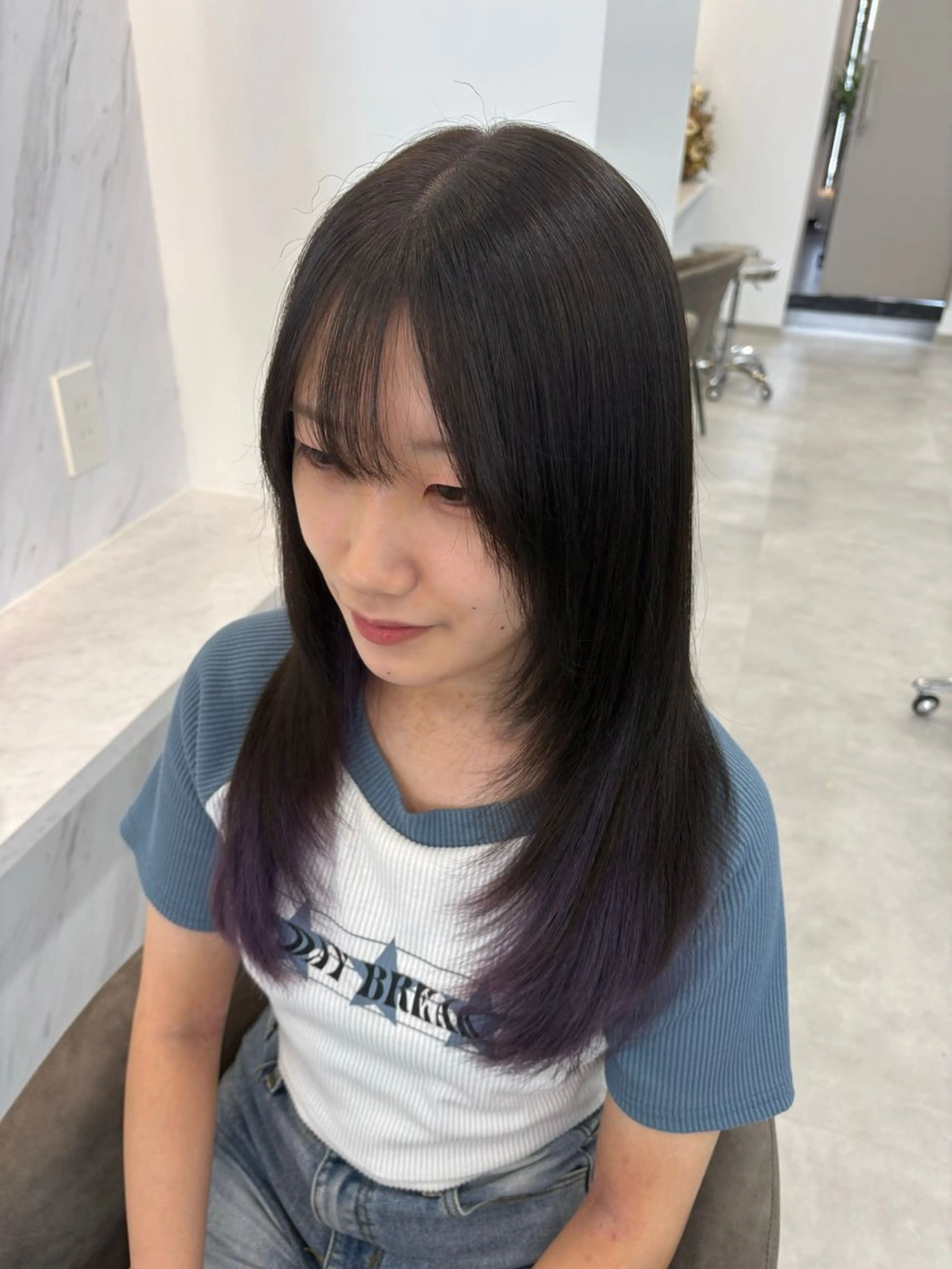 ロング レイヤーカット カット ヘアカラー トリートメント Lapis所属・韓国レイヤーカット/ AIRIのヘアスタイル