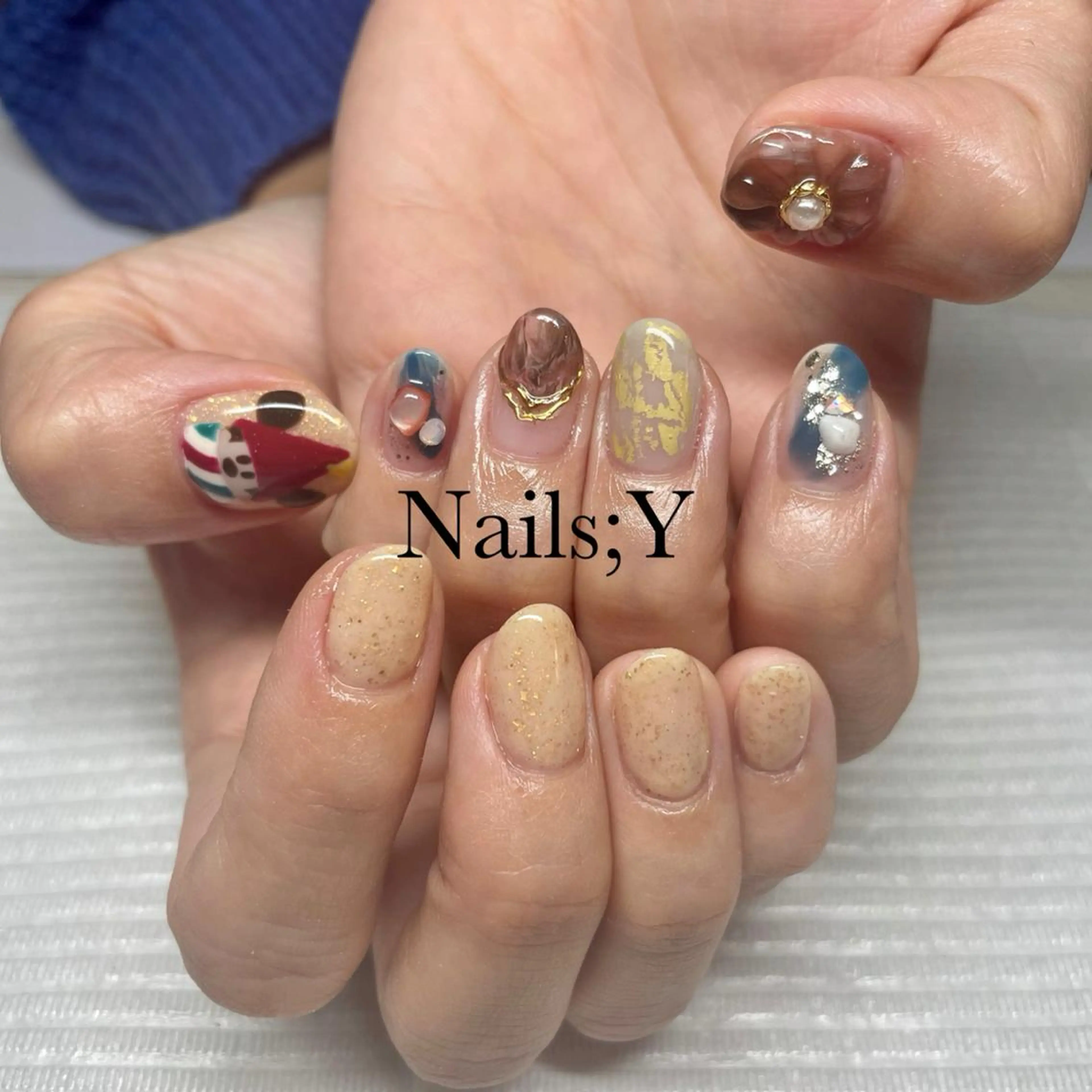 ネイル 持ち込み ニュアンスネイル yo koのネイルデザイン