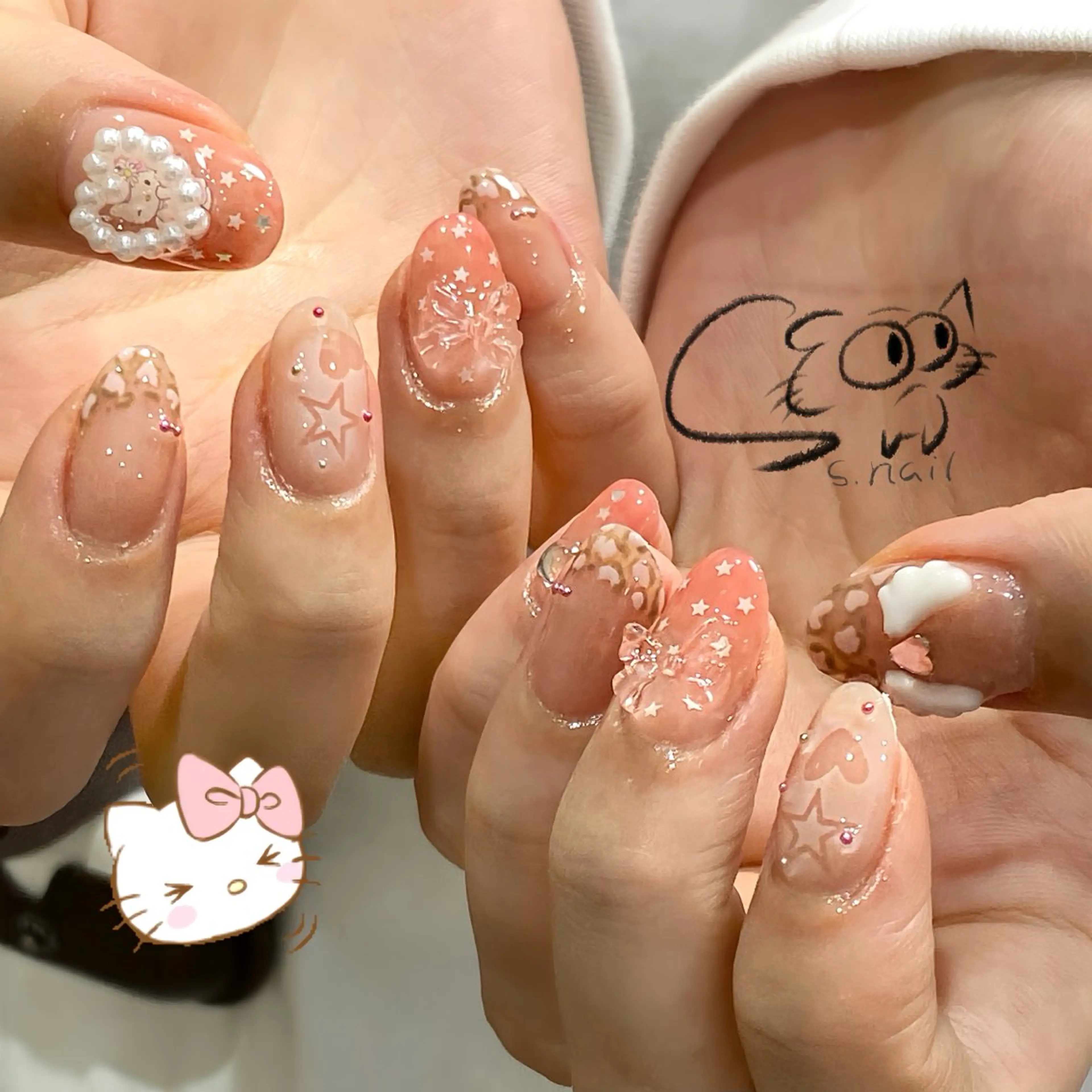 ネイル チークネイル フレンチネイル グラデーション マグネットネイル ワンカラーネイル ハンドネイル S.nail所属・S.nail _のネイルデザイン