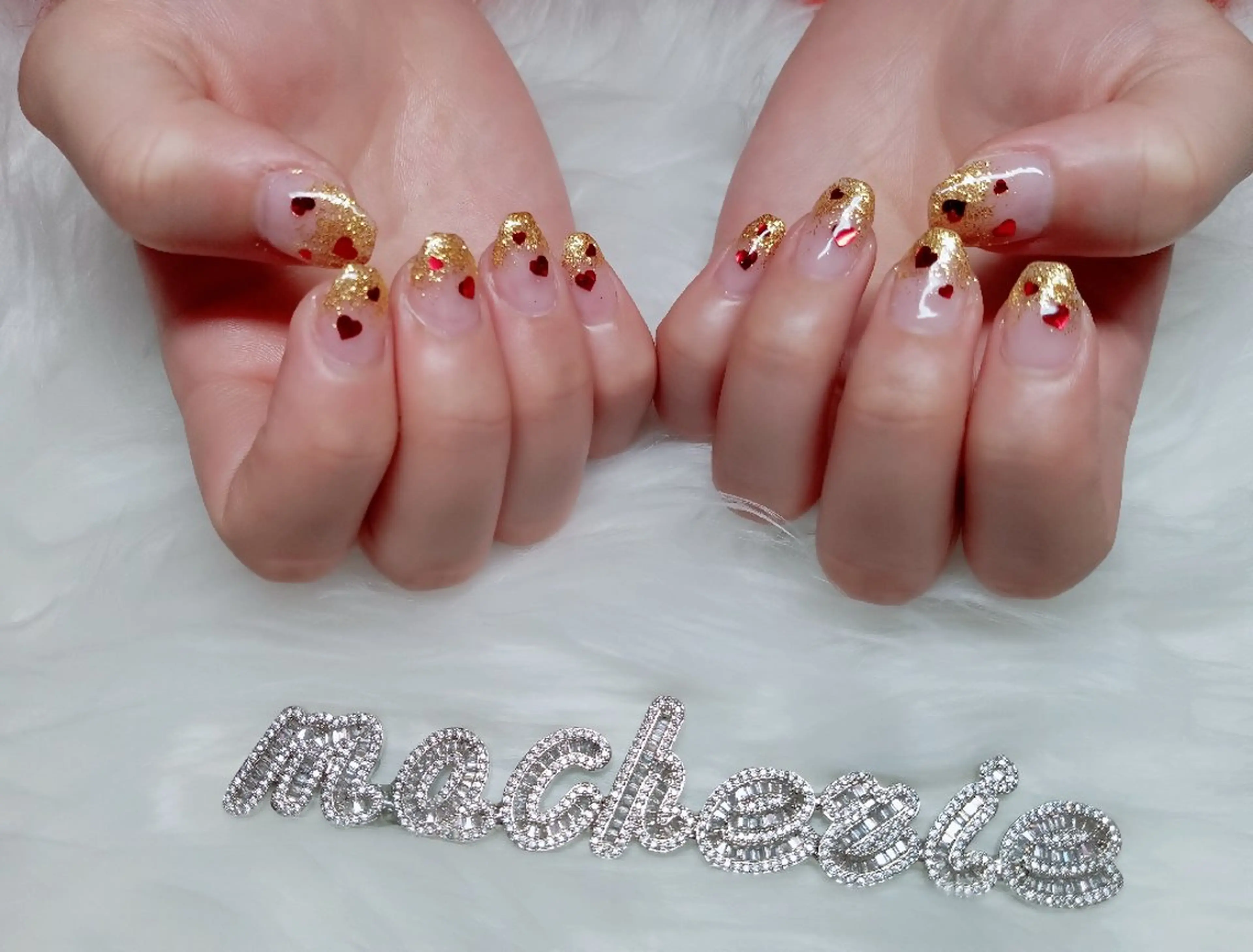 ネイル 冬ネイル クリスマス ハンドネイル Nail Salon macherieのネイルデザイン