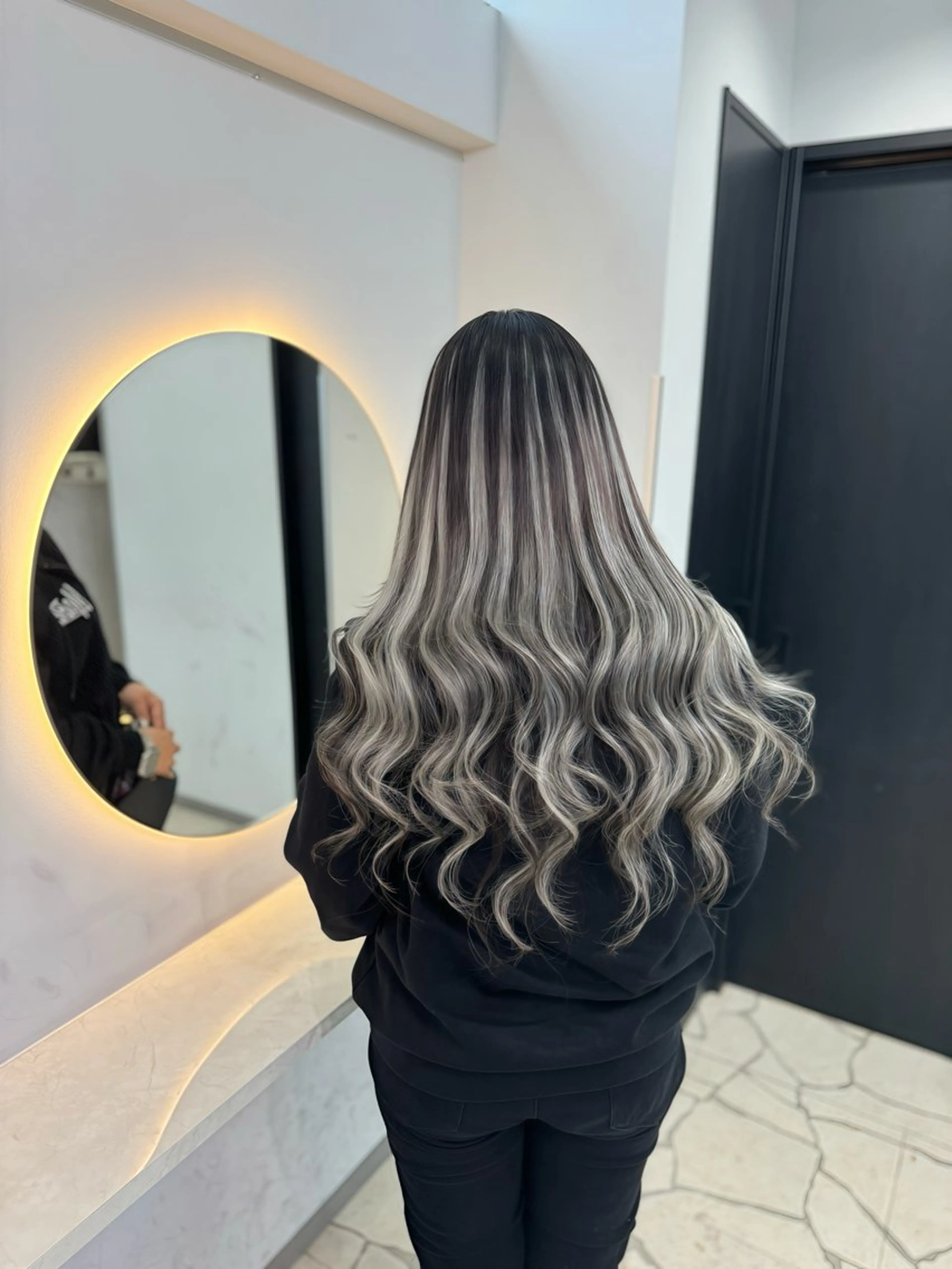 ミディアム 切りっぱなしボブ ショートボブ ボブ エクステ ハイライト エクステ 店長山田 やまでぃーのヘアスタイル