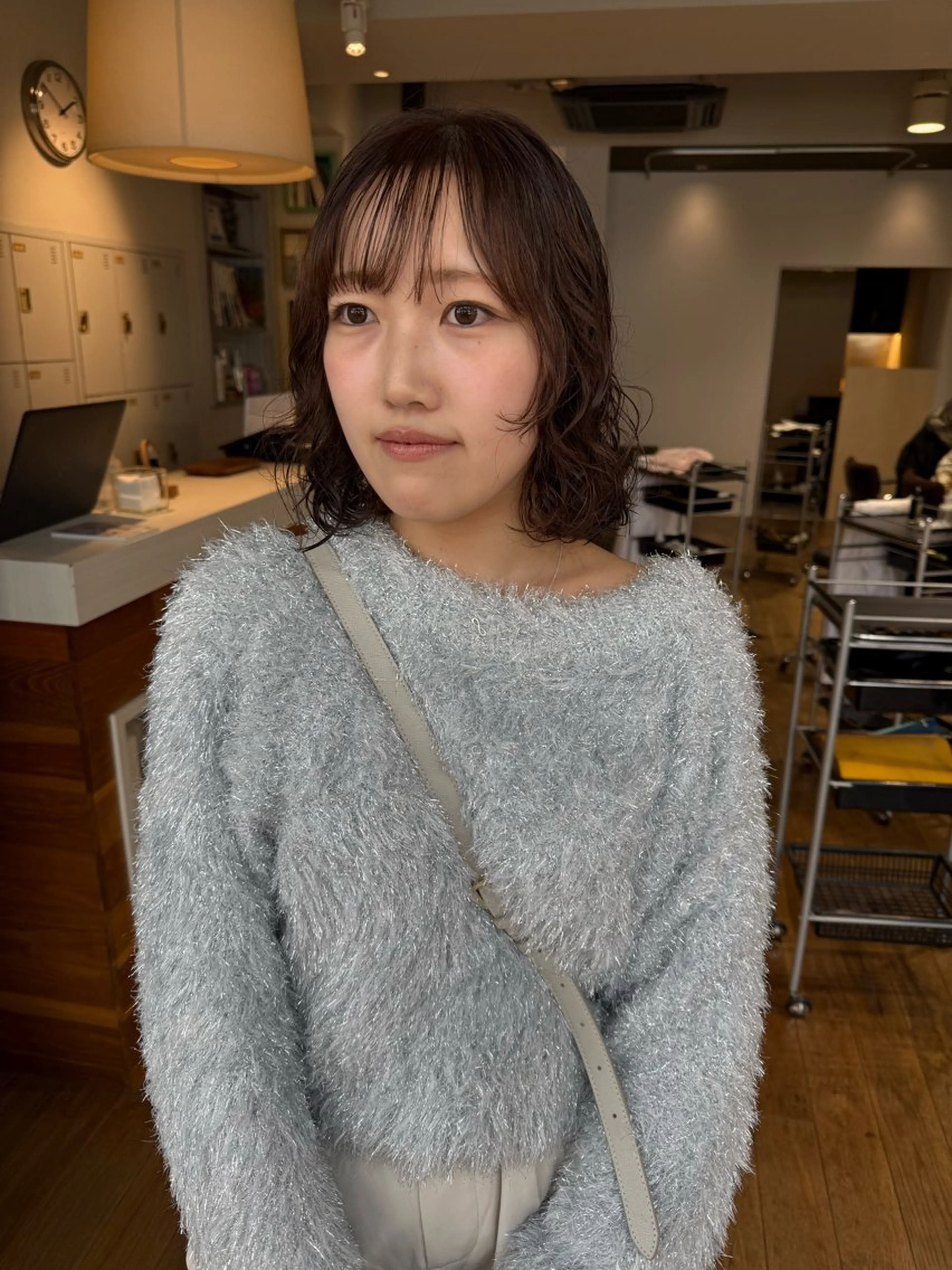 ミディアム ミディアムパーマ カット パーマ 松本 夏海のヘアスタイル