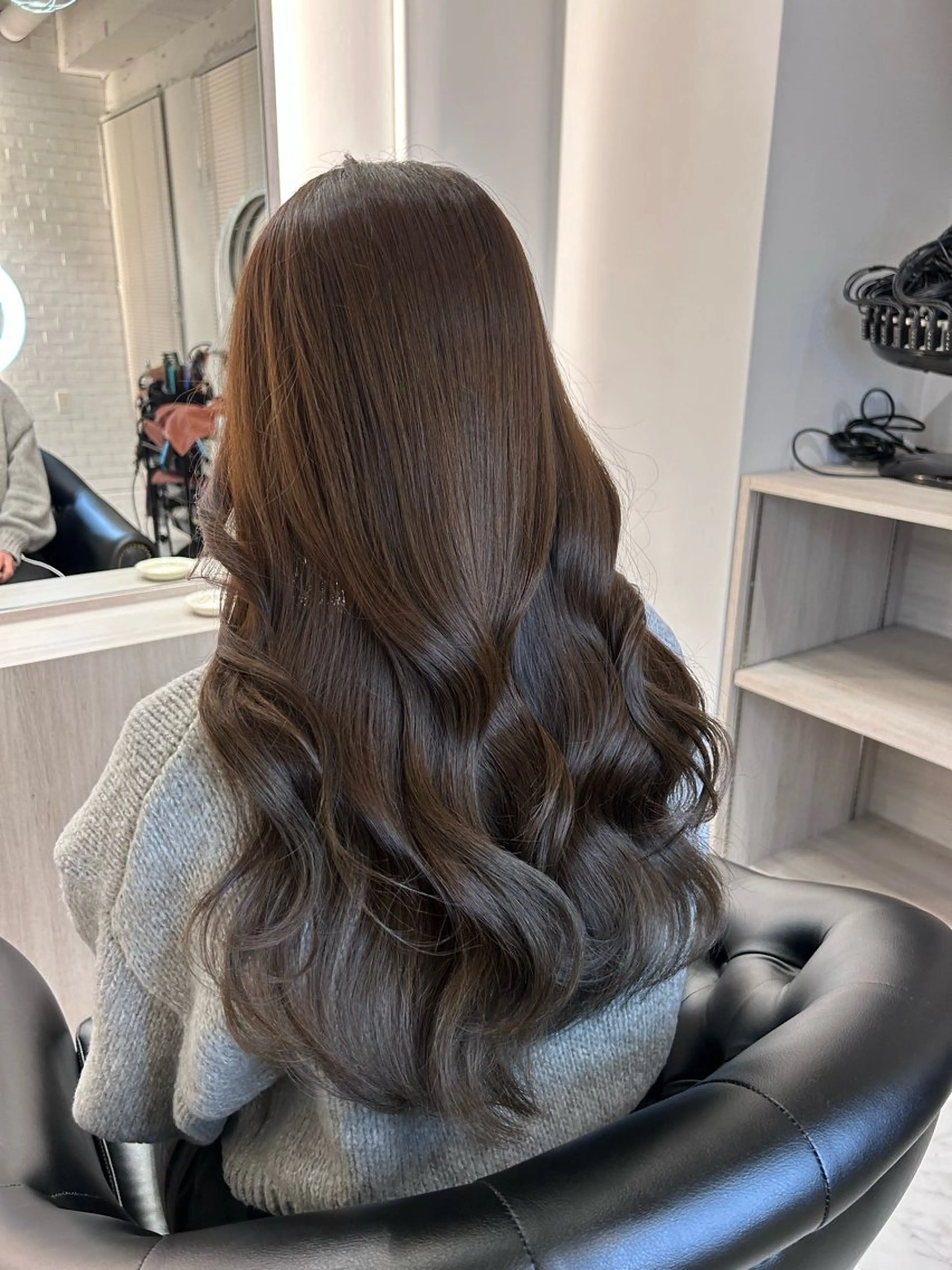 ロング カラー カット ヘアカラー トリートメント &chaLme   心斎橋所属・emi/髪質改善/ 韓国風/艶カラーのヘアスタイル