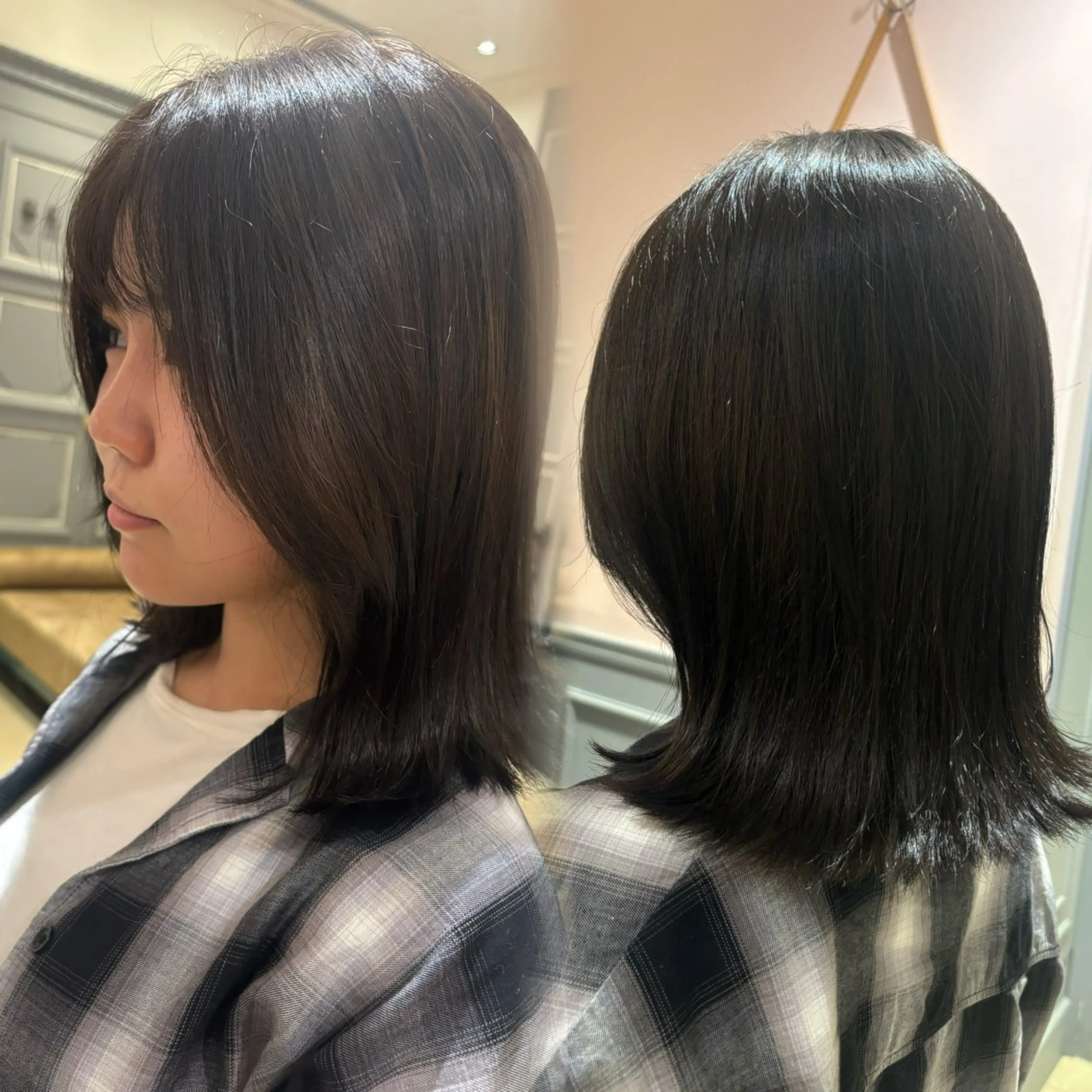 ミディアム ボブ くびれヘア 上野 七奈穂のヘアスタイル