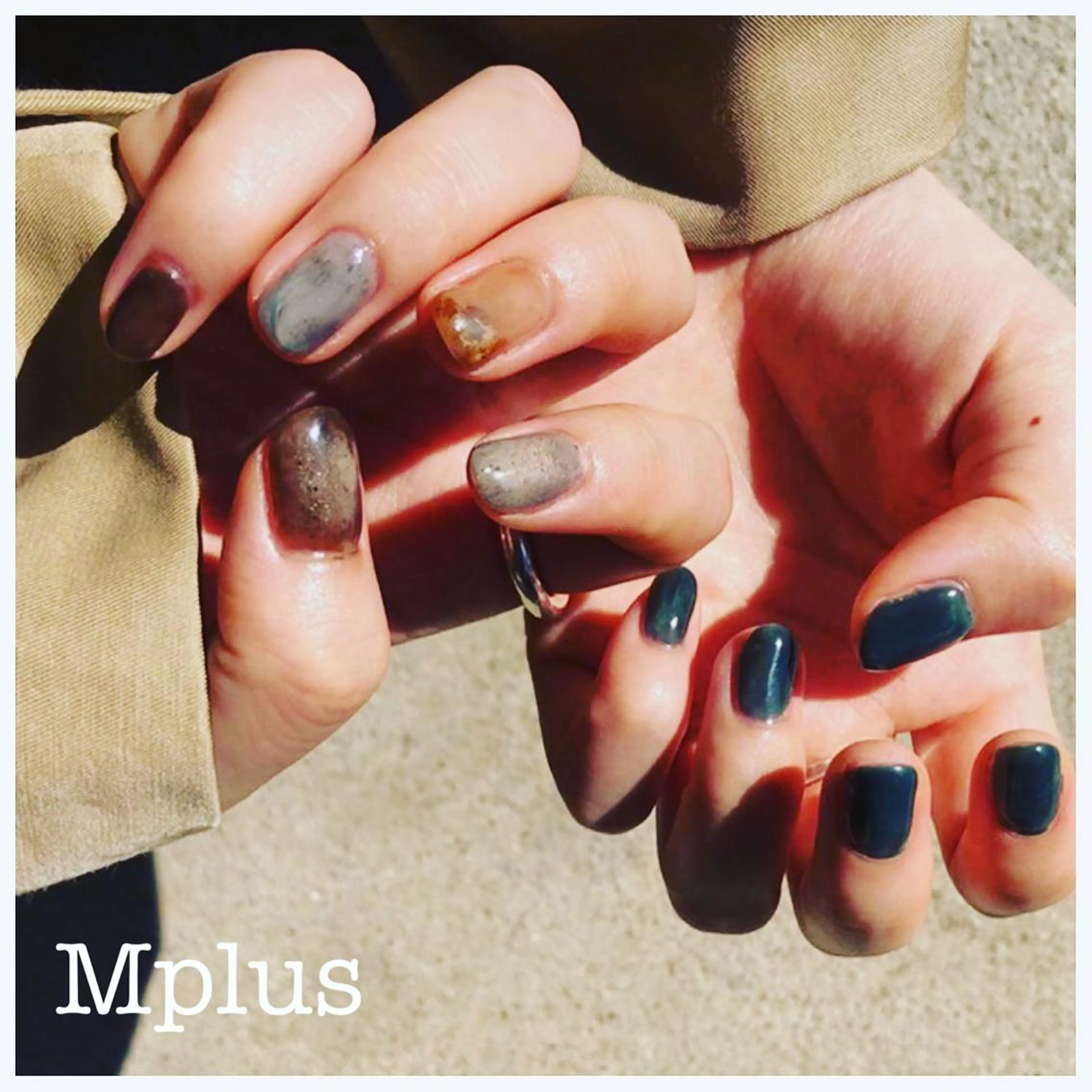 ネイル グリーン Mplus miyukiのネイルデザイン