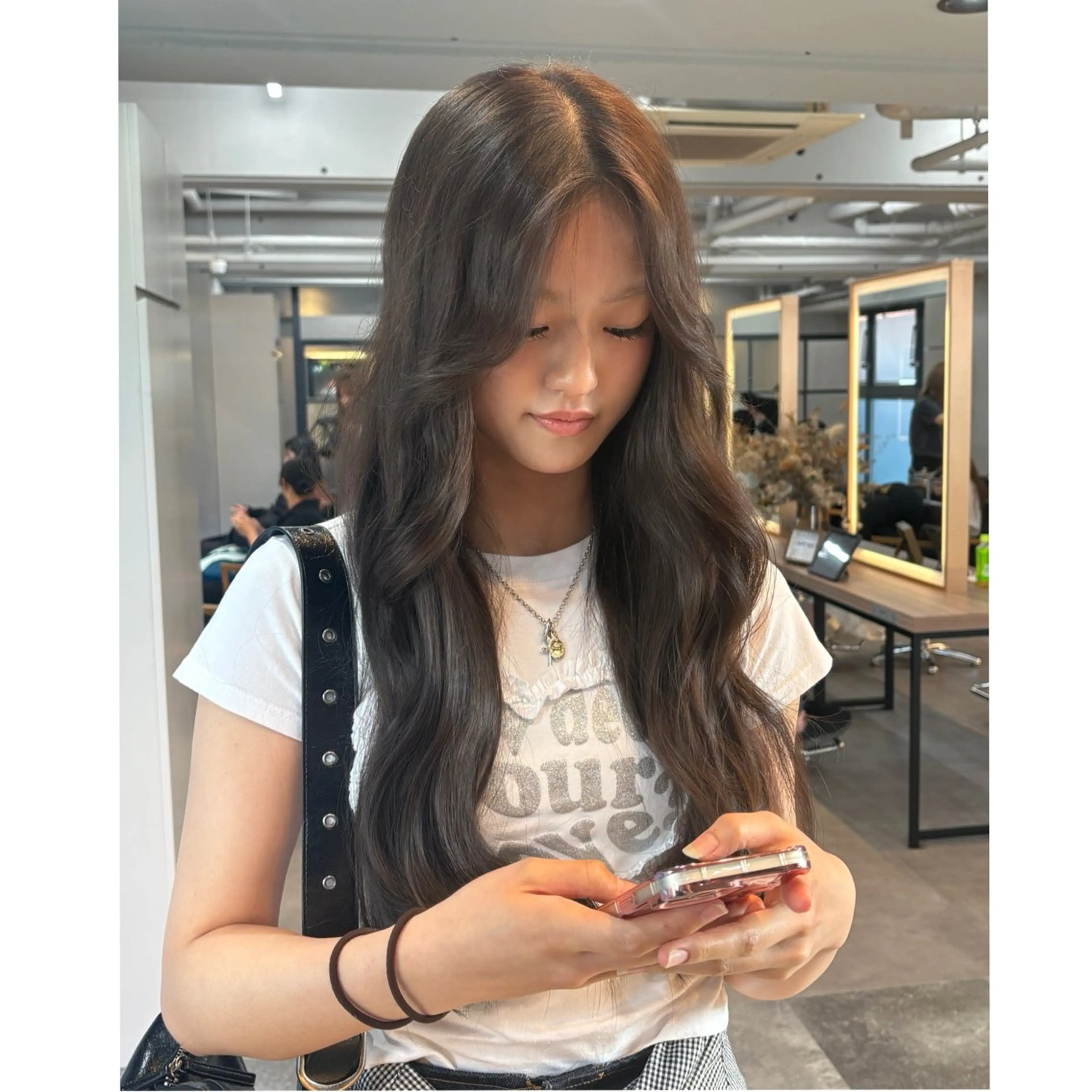 ロング カラー カット ヘアカラー 韓国レイヤー/透明感 ♡YUUNAのヘアスタイル