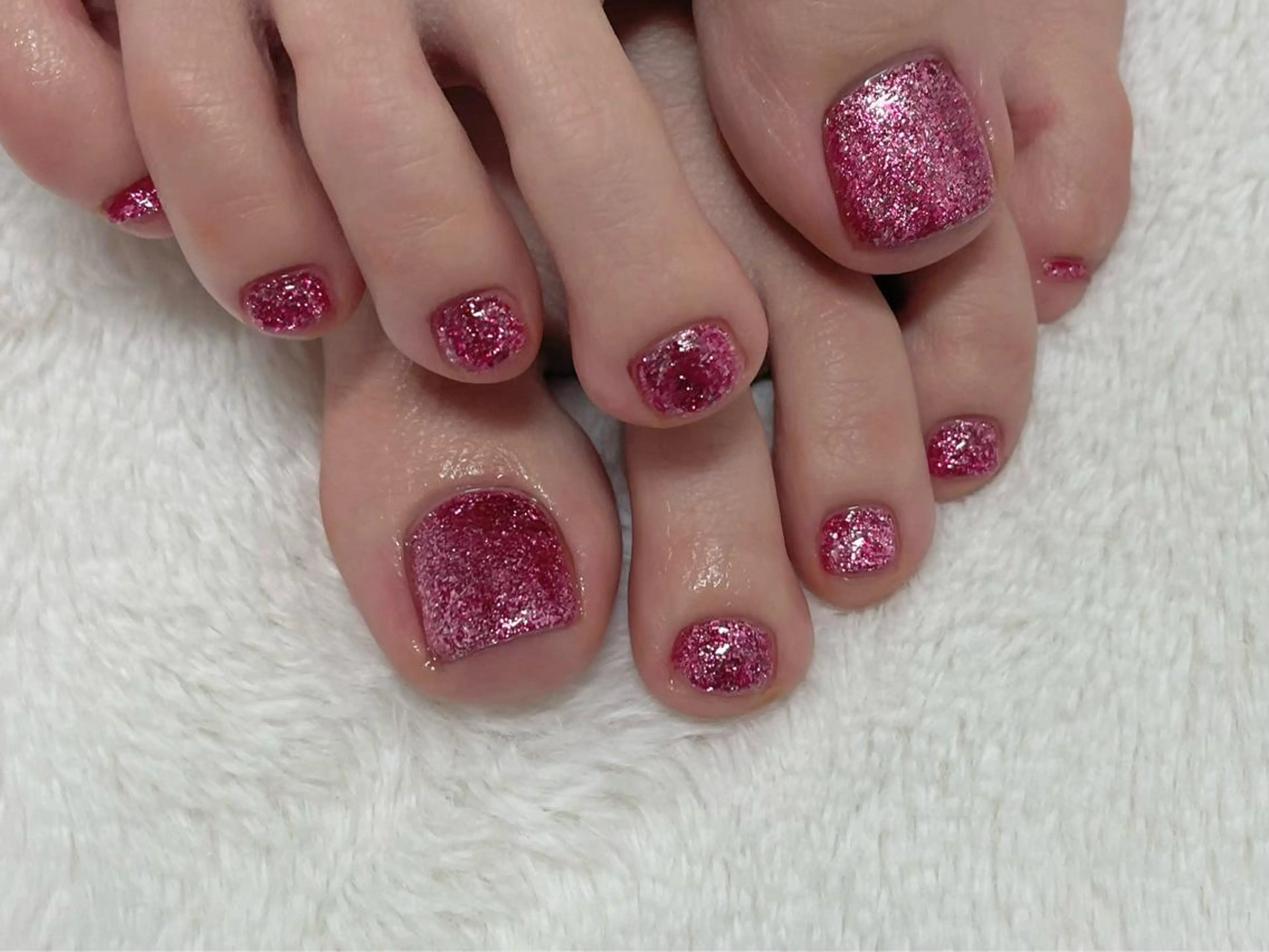 ネイル ラメ(グリッター) ピンク riri nail所属・riri-nail Rie Endoのネイルデザイン