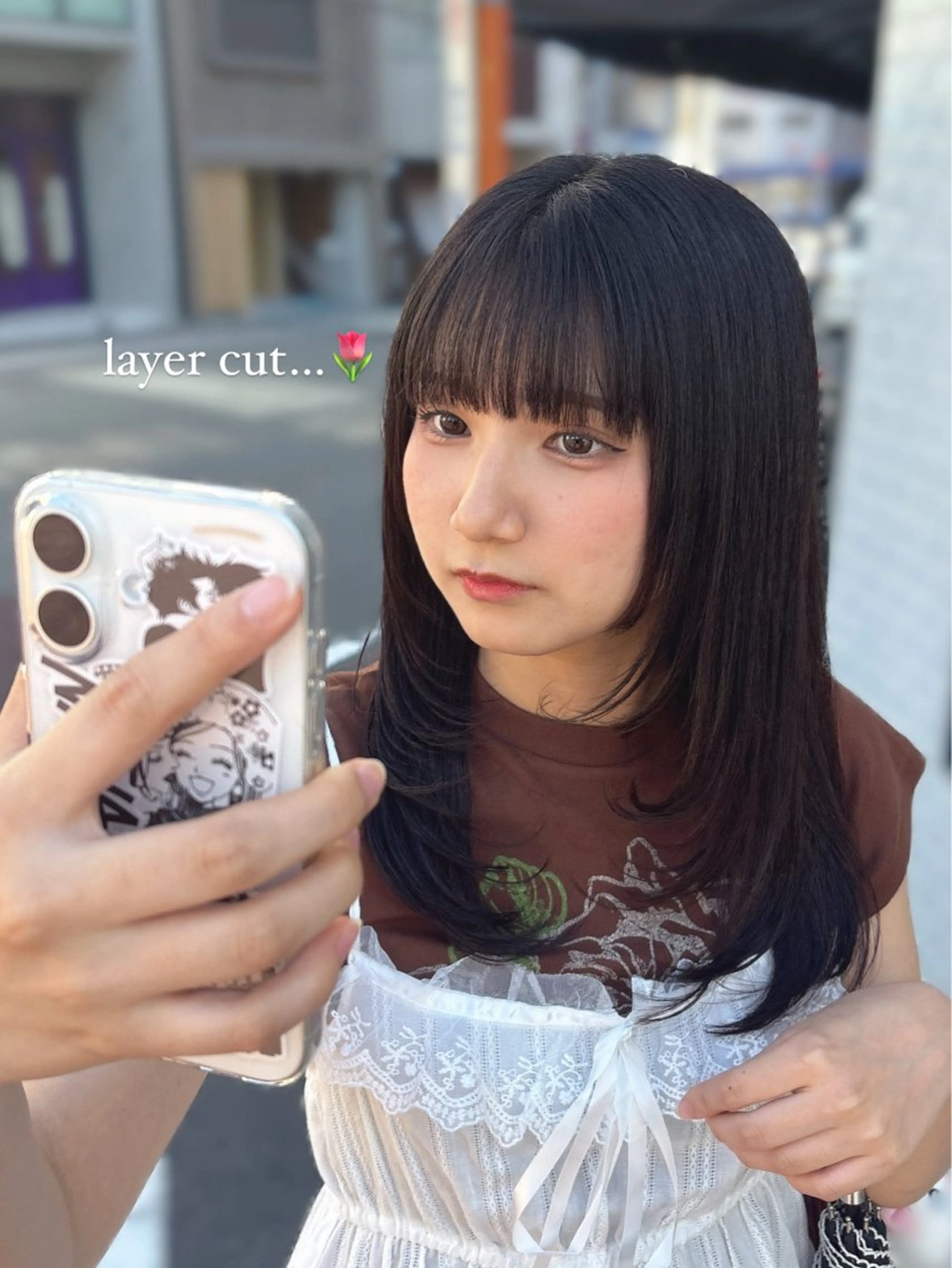 【再来】【女性限定】カット+艶カラー+トリートメント🦋🌷🫧の写真