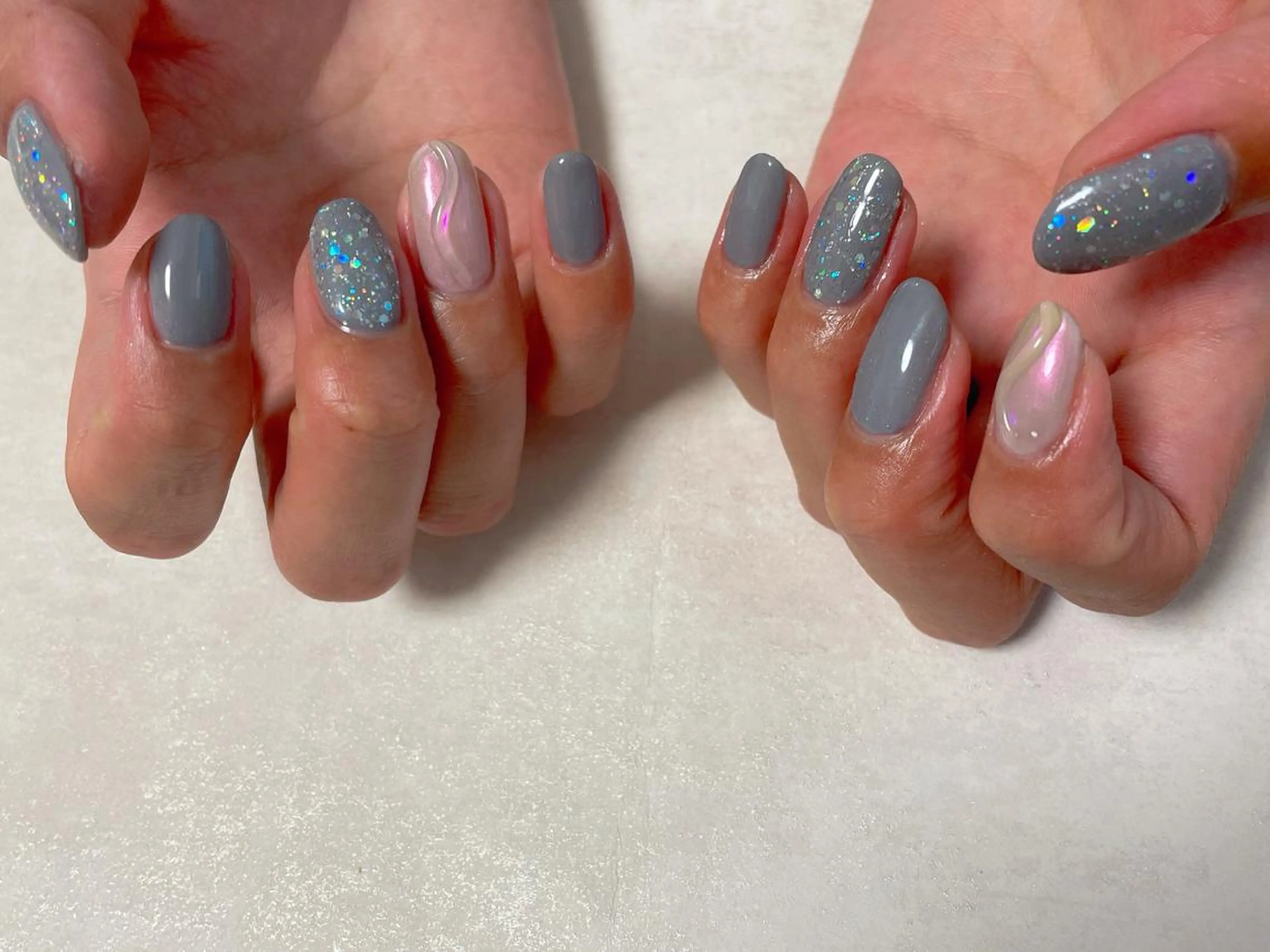 ネイル オーロラネイル フラワーネイル フットネイル フレンチネイル ジェルネイル Mogu nail 二子玉川のネイルデザイン