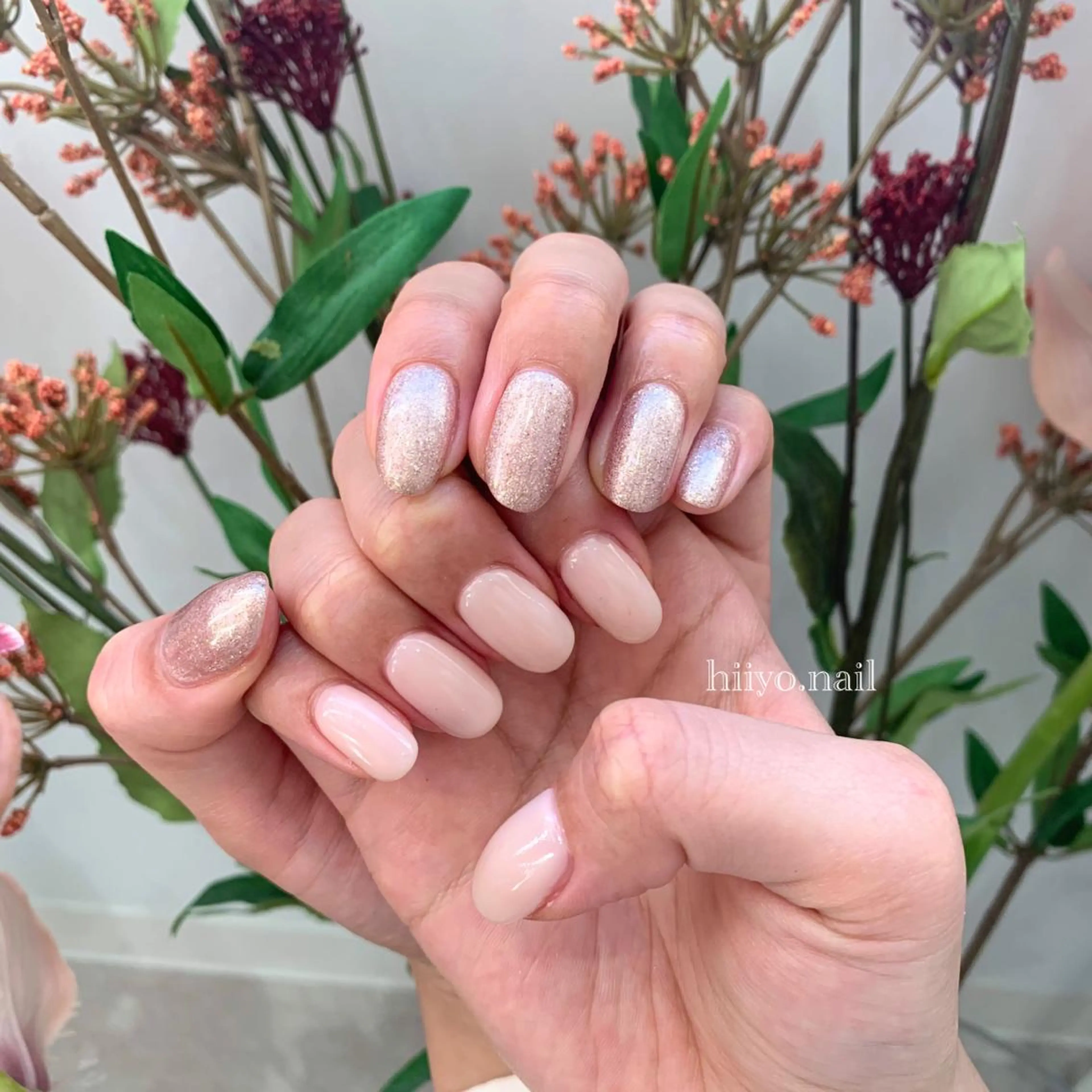 ネイル キラキラネイル ラメ(グリッター) ワンカラーネイル シンプルネイル ハンドネイル hiyo🫧ネイル /渋谷💍🎀のネイルデザイン