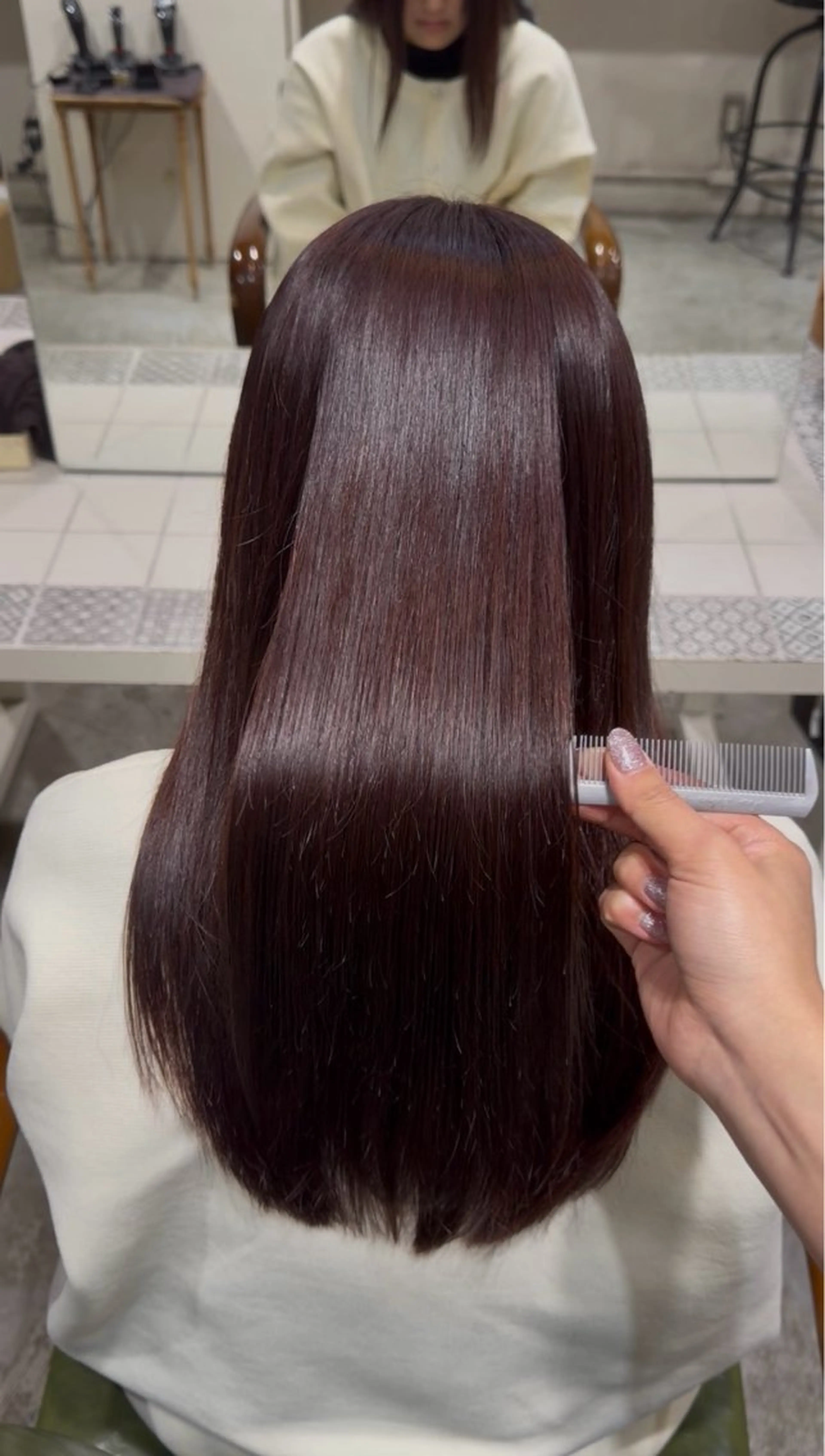 セミロング ヘアカラー トリートメント 五十嵐 雅姫のヘアスタイル