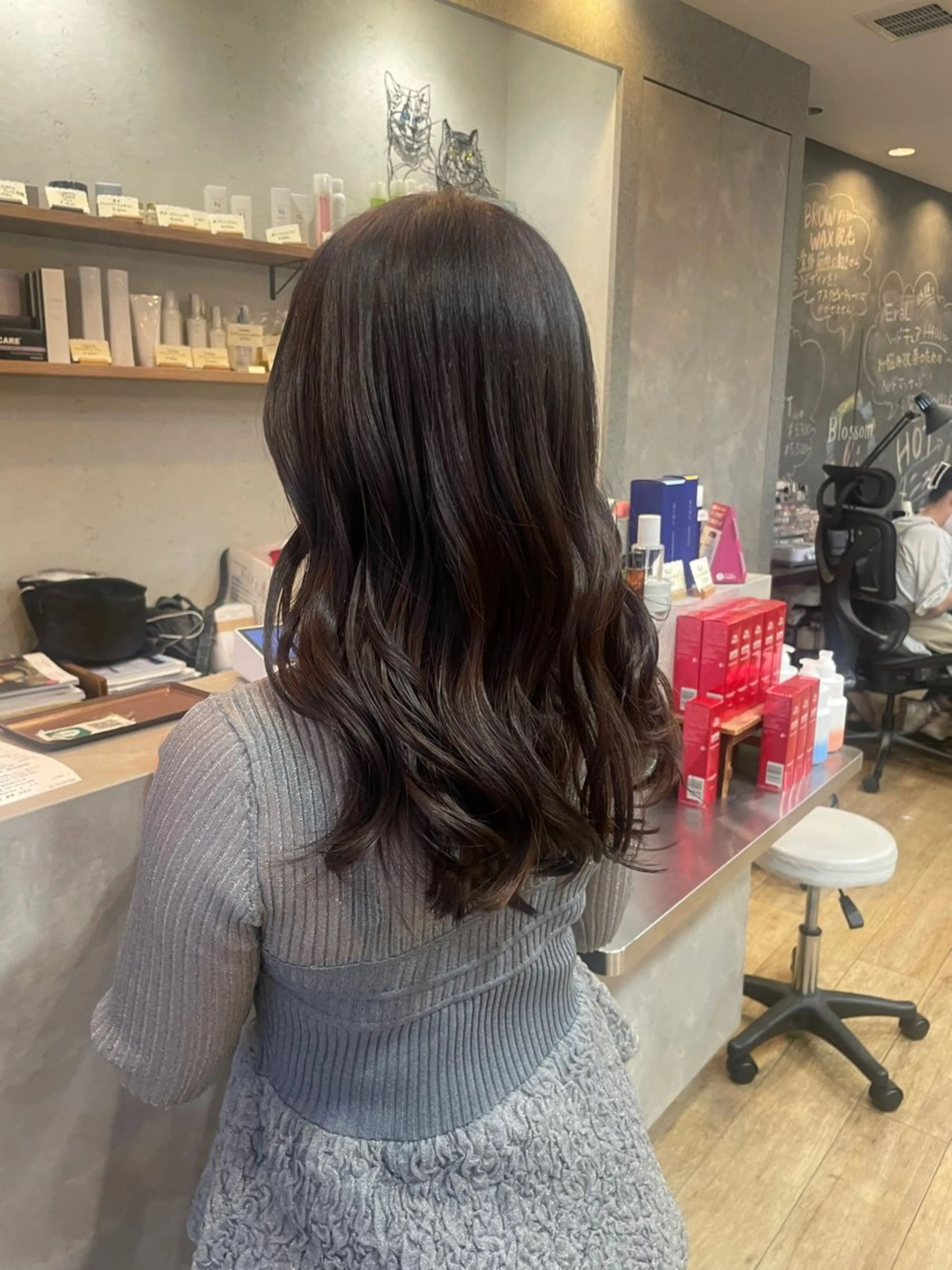 ロング カラー ブラウンカラー オレンジ ヘアカラー トリートメント 髪質改善/Bloss om🌷高橋沙衣のヘアスタイル