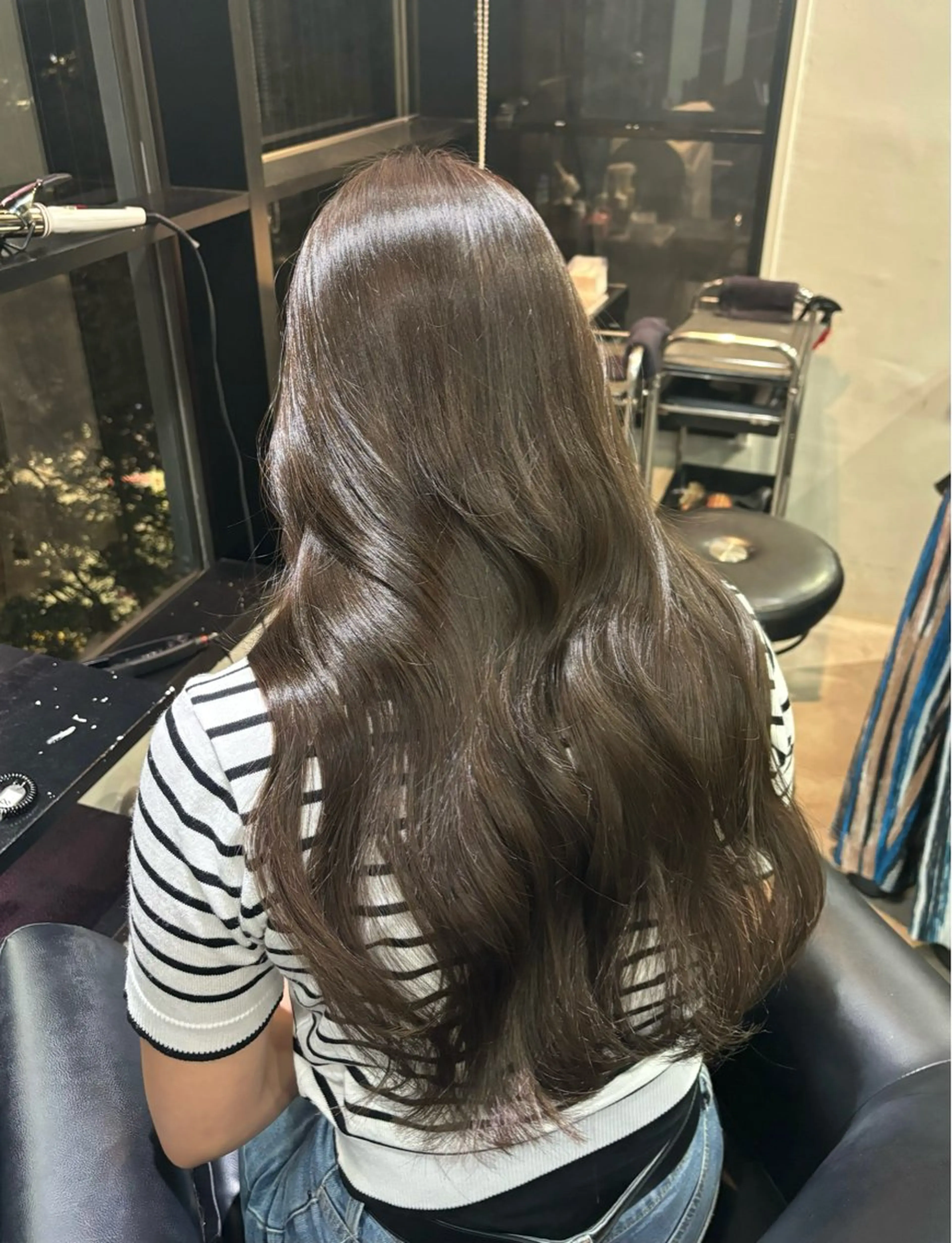 ロング カラー カット ヘアカラー トリートメント オリーブベージュ 🫒🩶Rianaのヘアスタイル