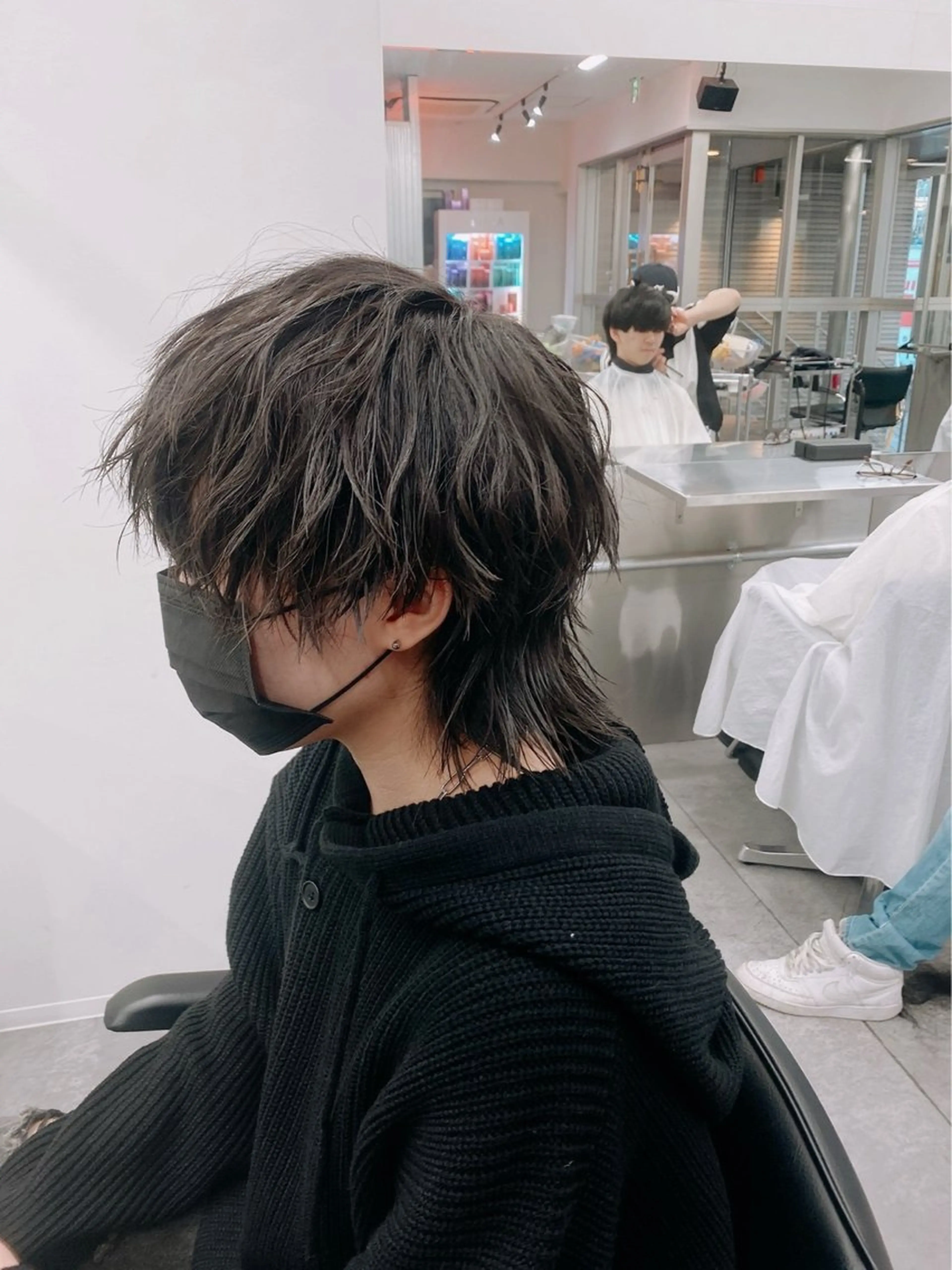 ミディアム カラー パーマ メンズ ヘアセット メンズパーマ特化 🔥韓国ヘア職人🔥のヘアスタイル