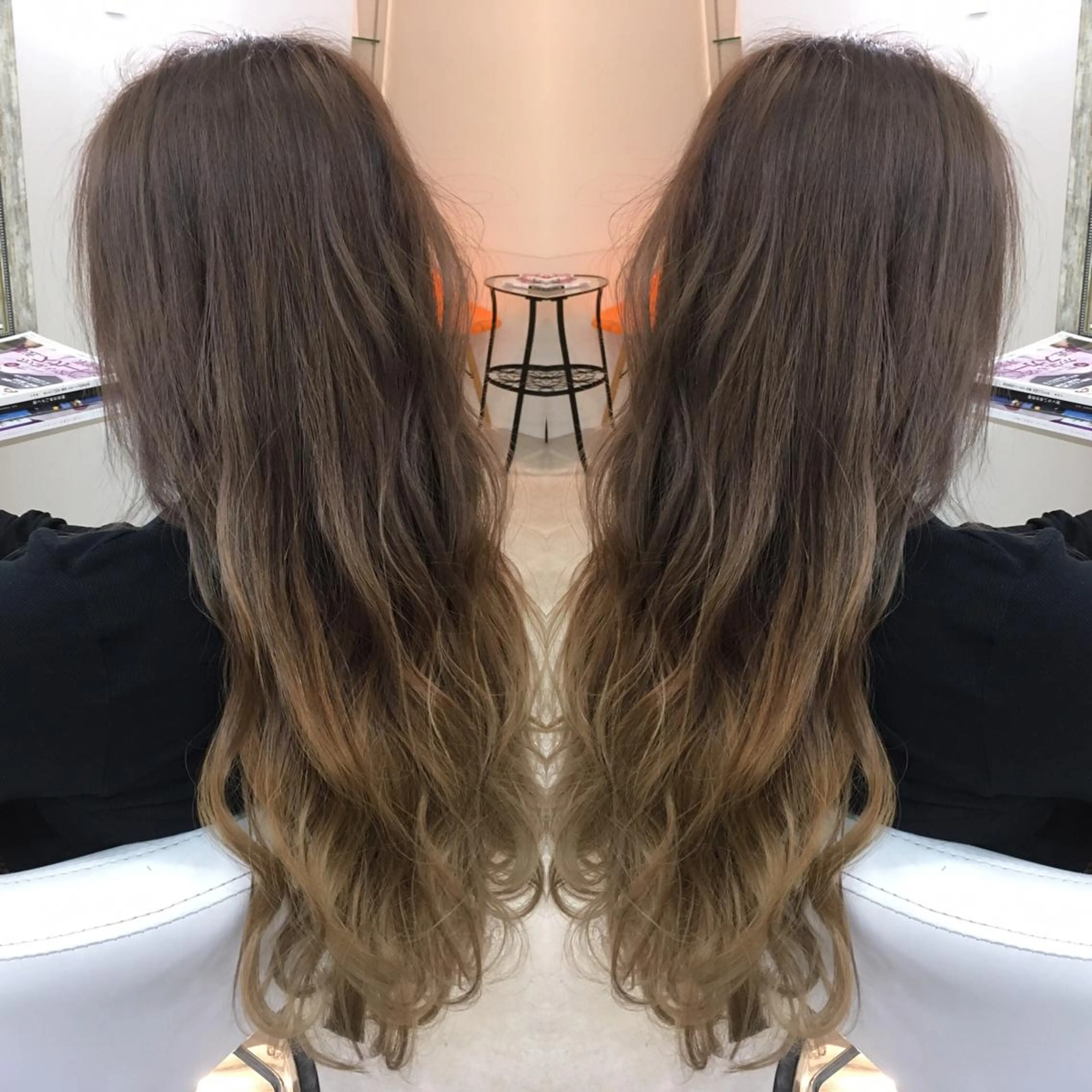 セミロング ロング カラー 髪質改善 中川　翔のヘアスタイル