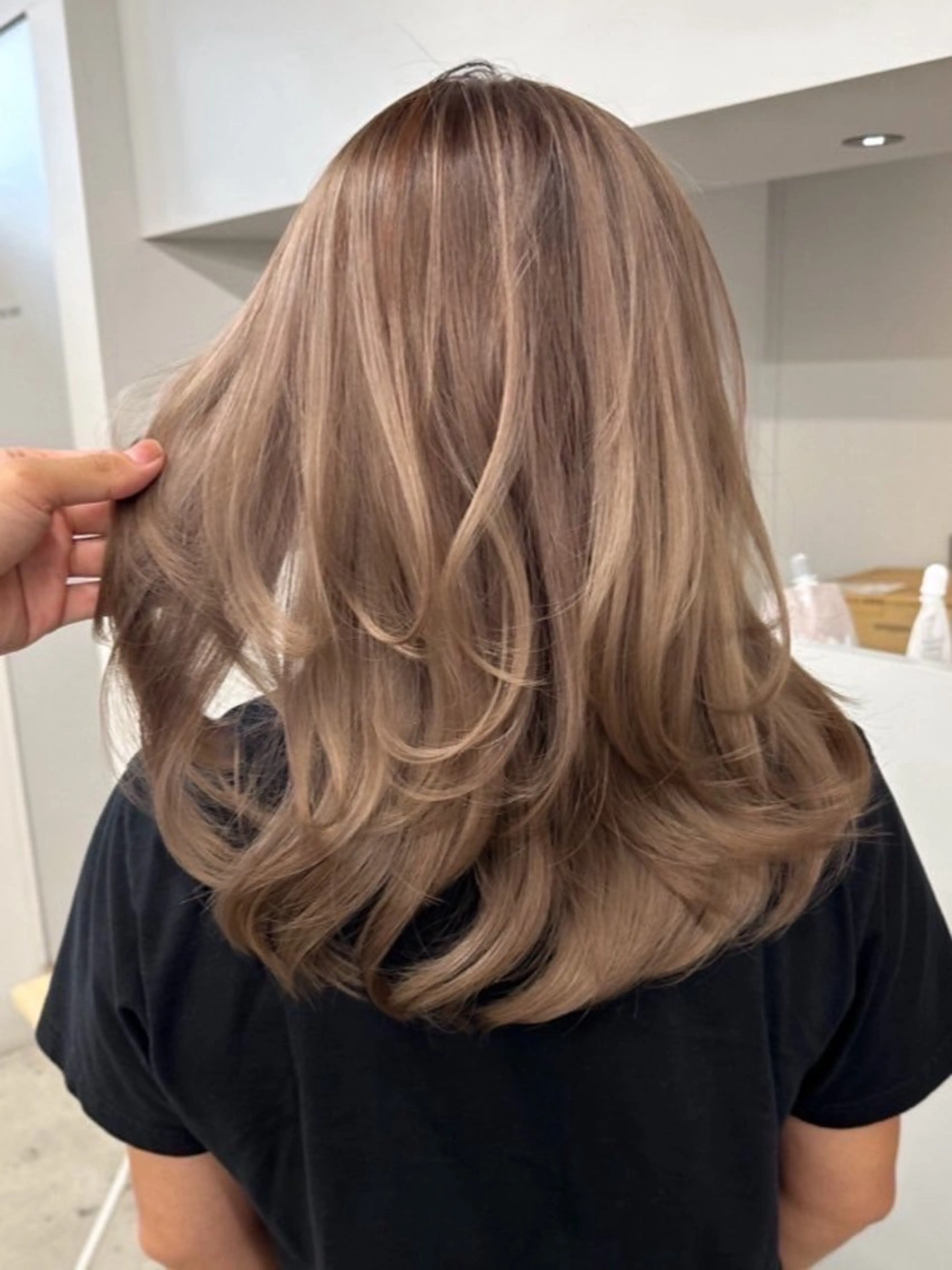 セミロング カラー ヘアアレンジ ブリーチ トリートメント ヘアカラー TOA/福岡 JIL BLANのヘアスタイル