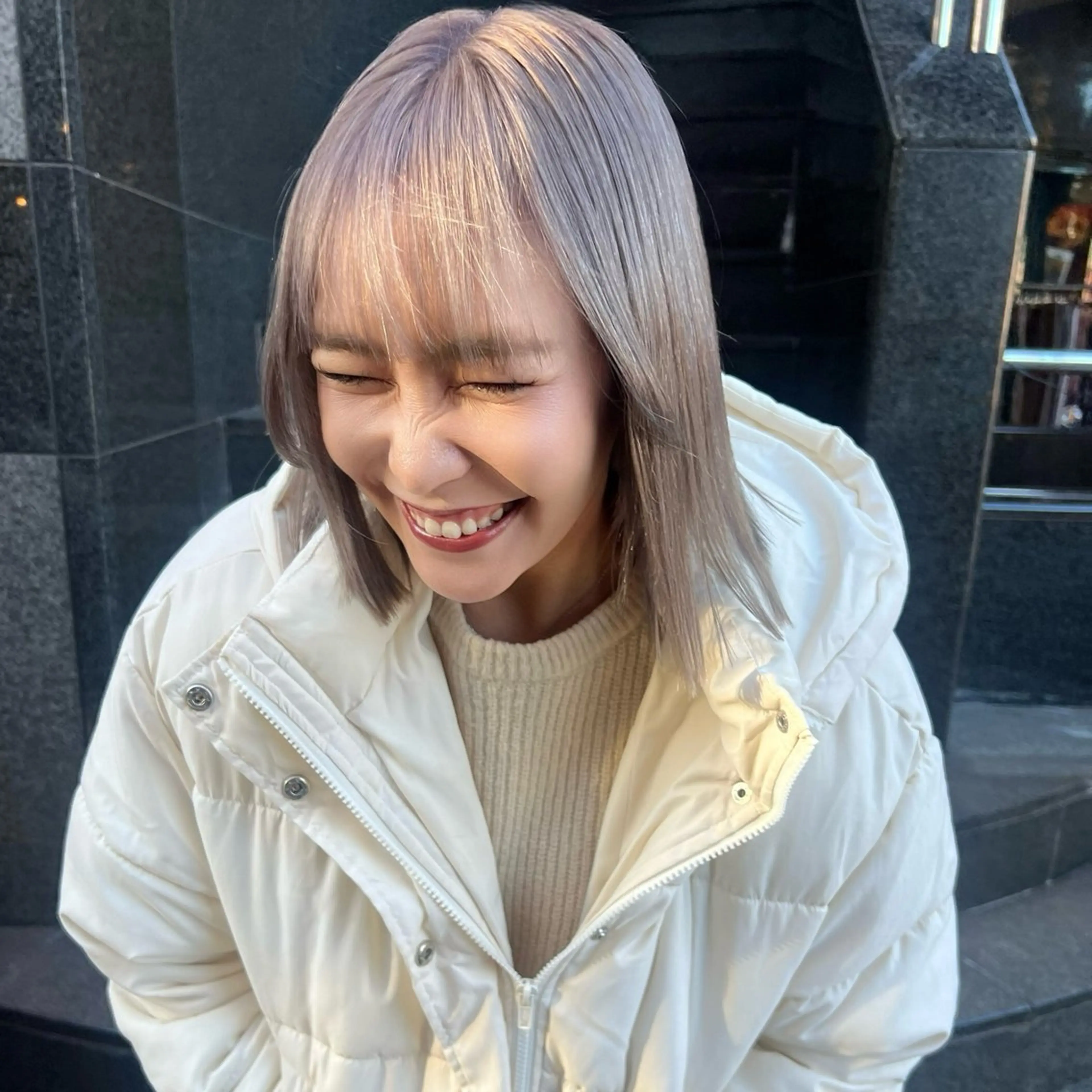 ミディアム カット ヘアカラー AI TOKYO　S所属・mizuki 【韓国レイヤー】のヘアスタイル