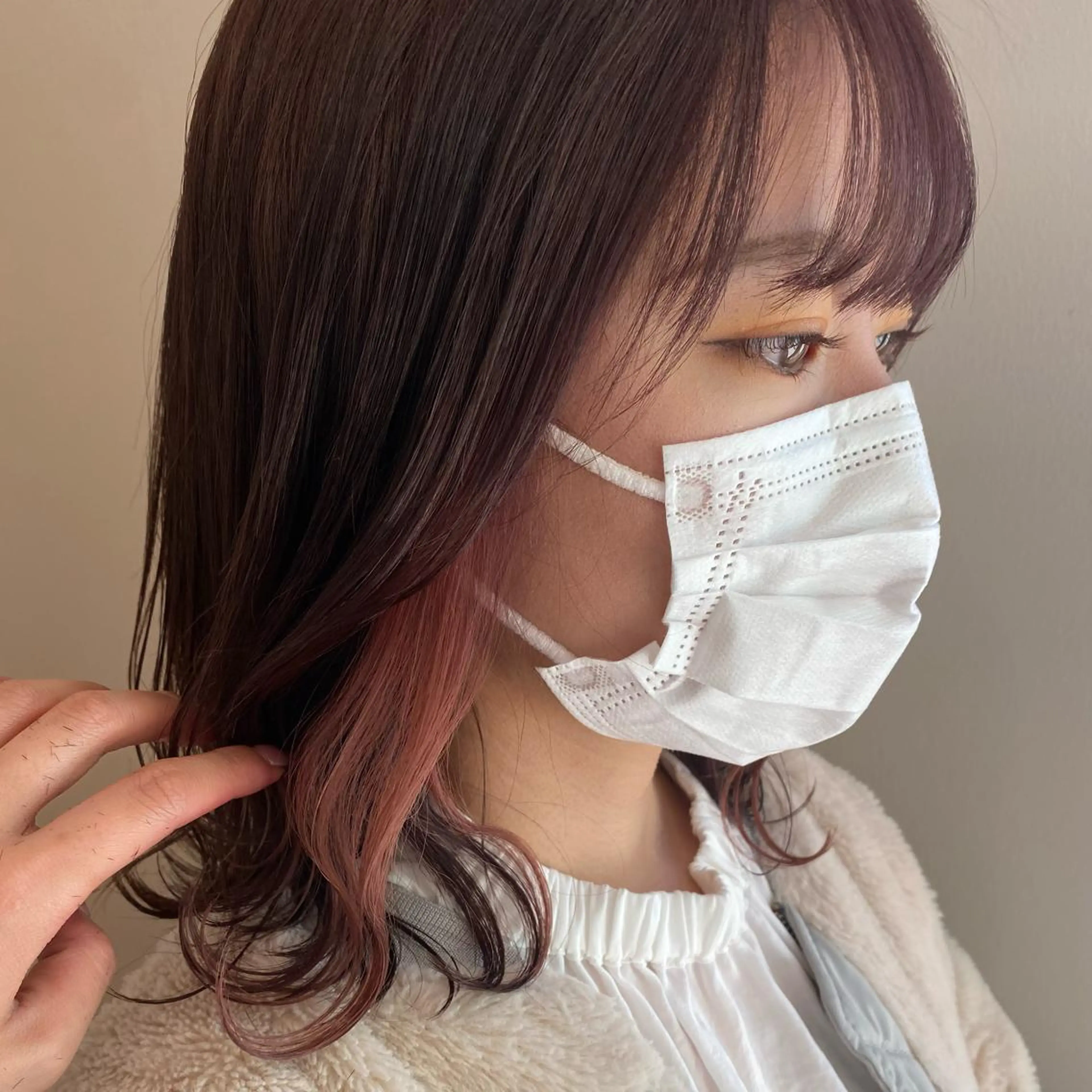 ミディアム ダブルカラー/韓国 ヘア/さわのあかねのヘアスタイル