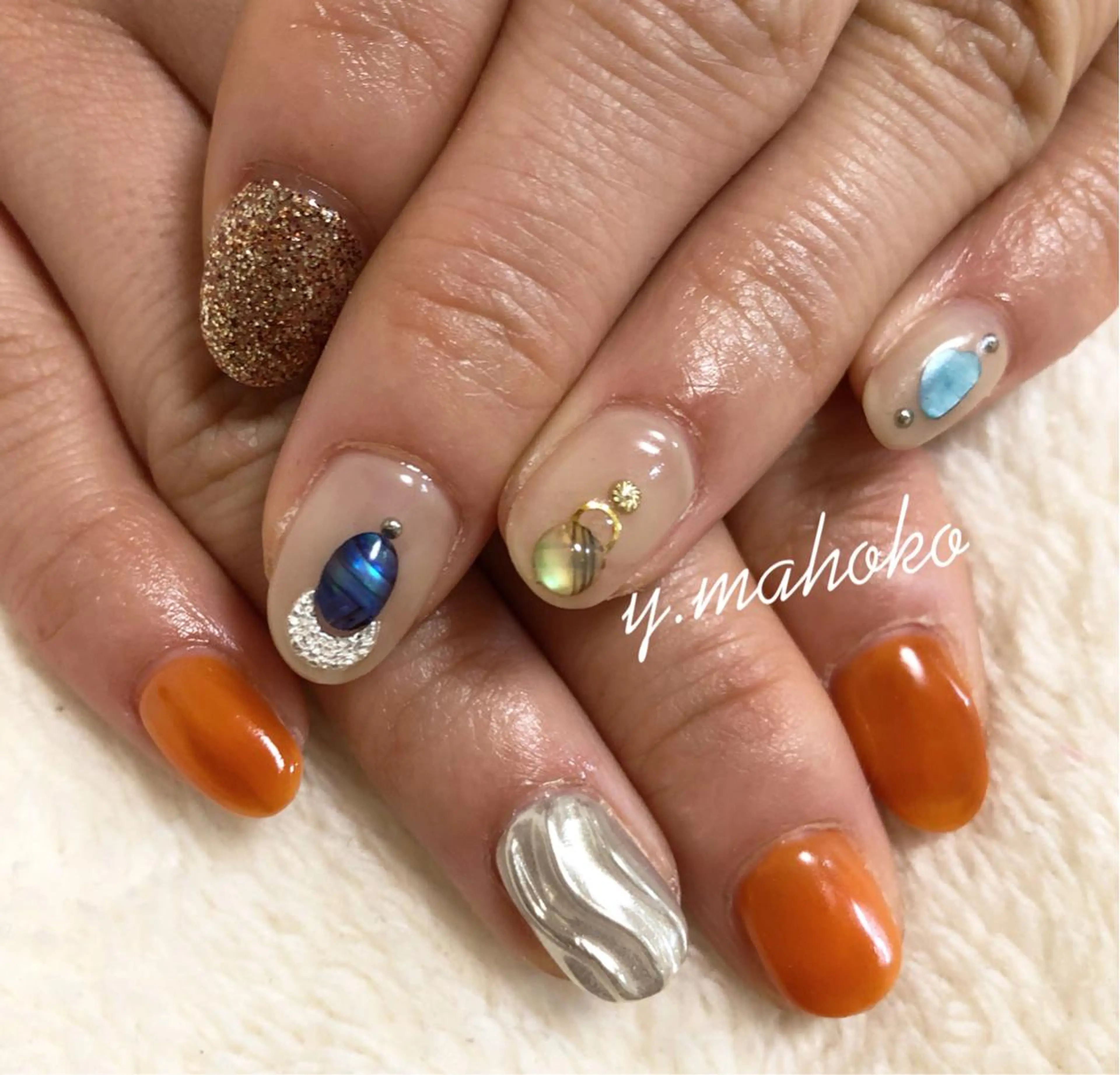 ネイル ハンドネイル She nail studio 原宿所属・パラジェル有/ スカルプ/mahoのネイルデザイン