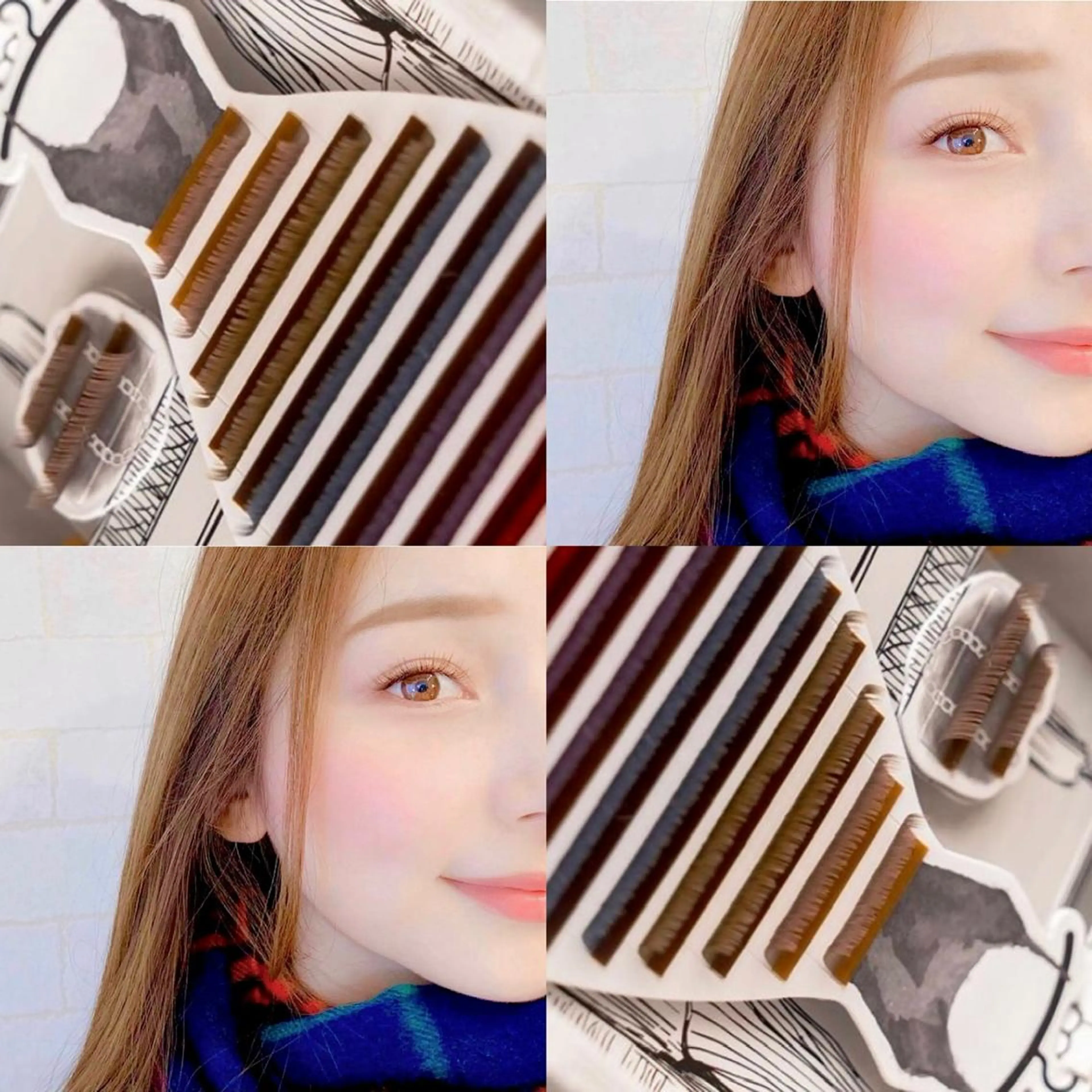 【透明感🫧人気color 】フラットラッシュ140本🫧✨デザインカラー🌸韓国メイクにも似合わせdesign🪞🌸の写真