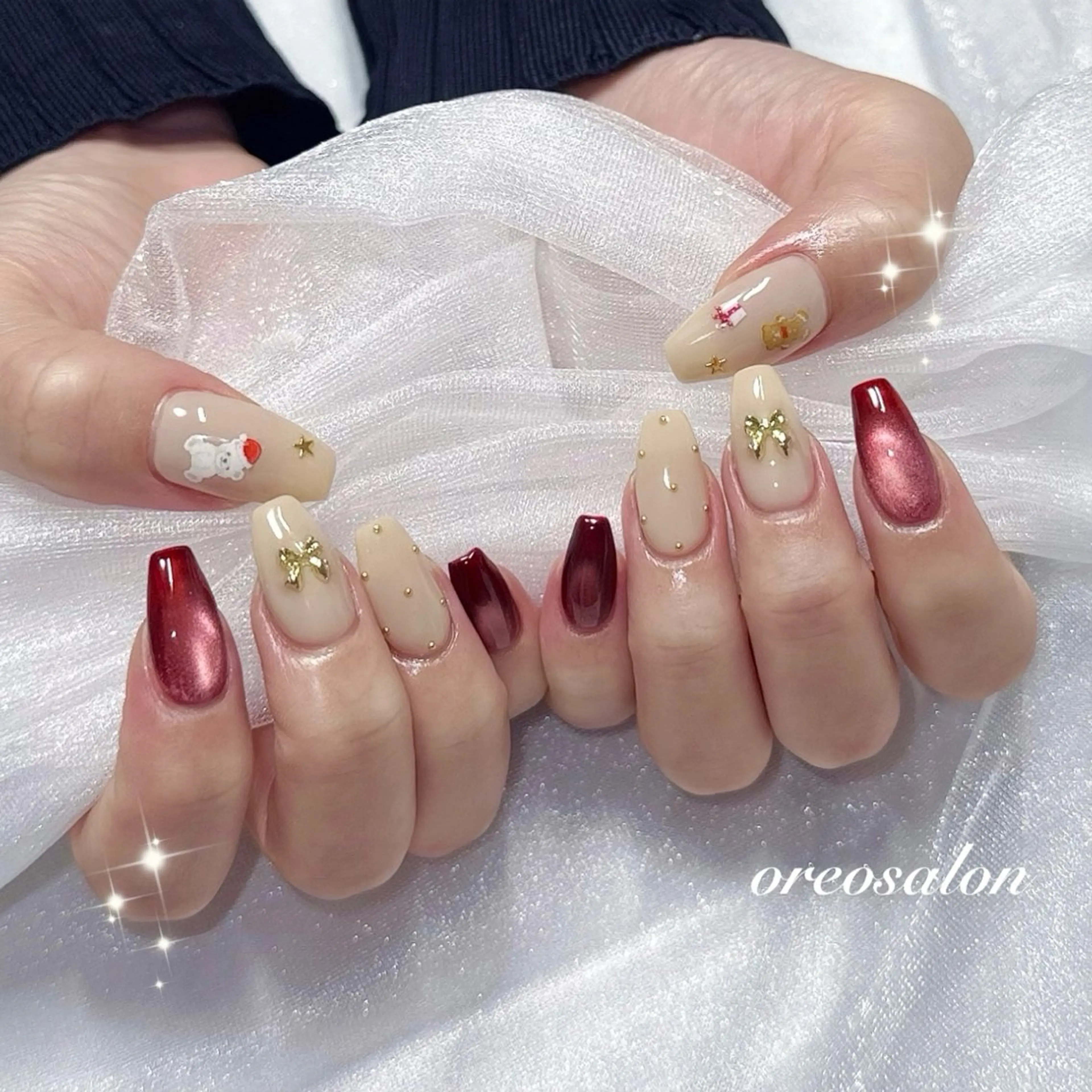 [hand]ジェル(オフ有り)ときめきアート定額 ＋￥1000でパラジェル変更可能の写真