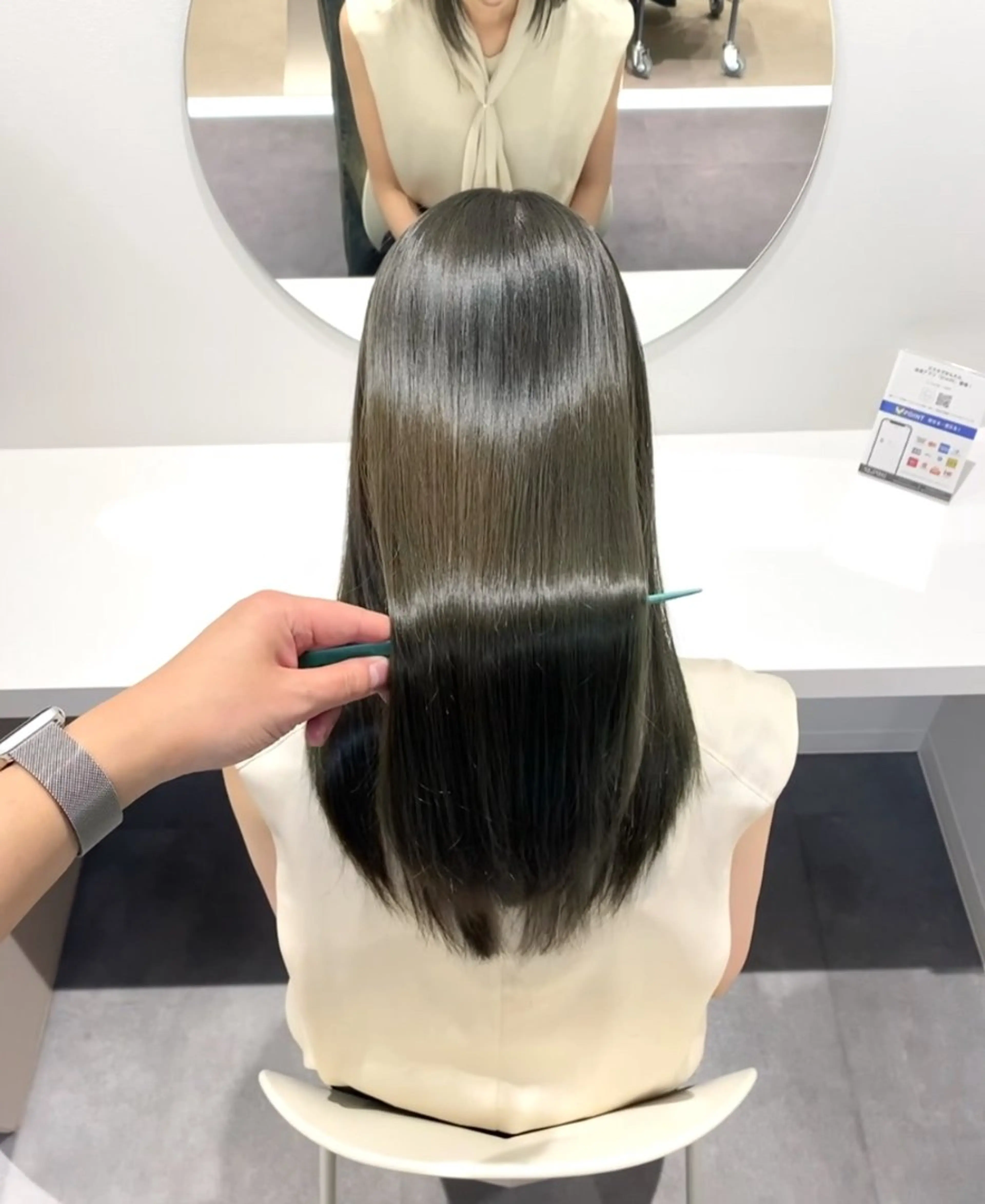 【3ヶ月以内のご来店】💡髪質改善✨水素トリートメント+カット+カラー💫(ロング無し) ¥1000 OFF🙌☘️の写真