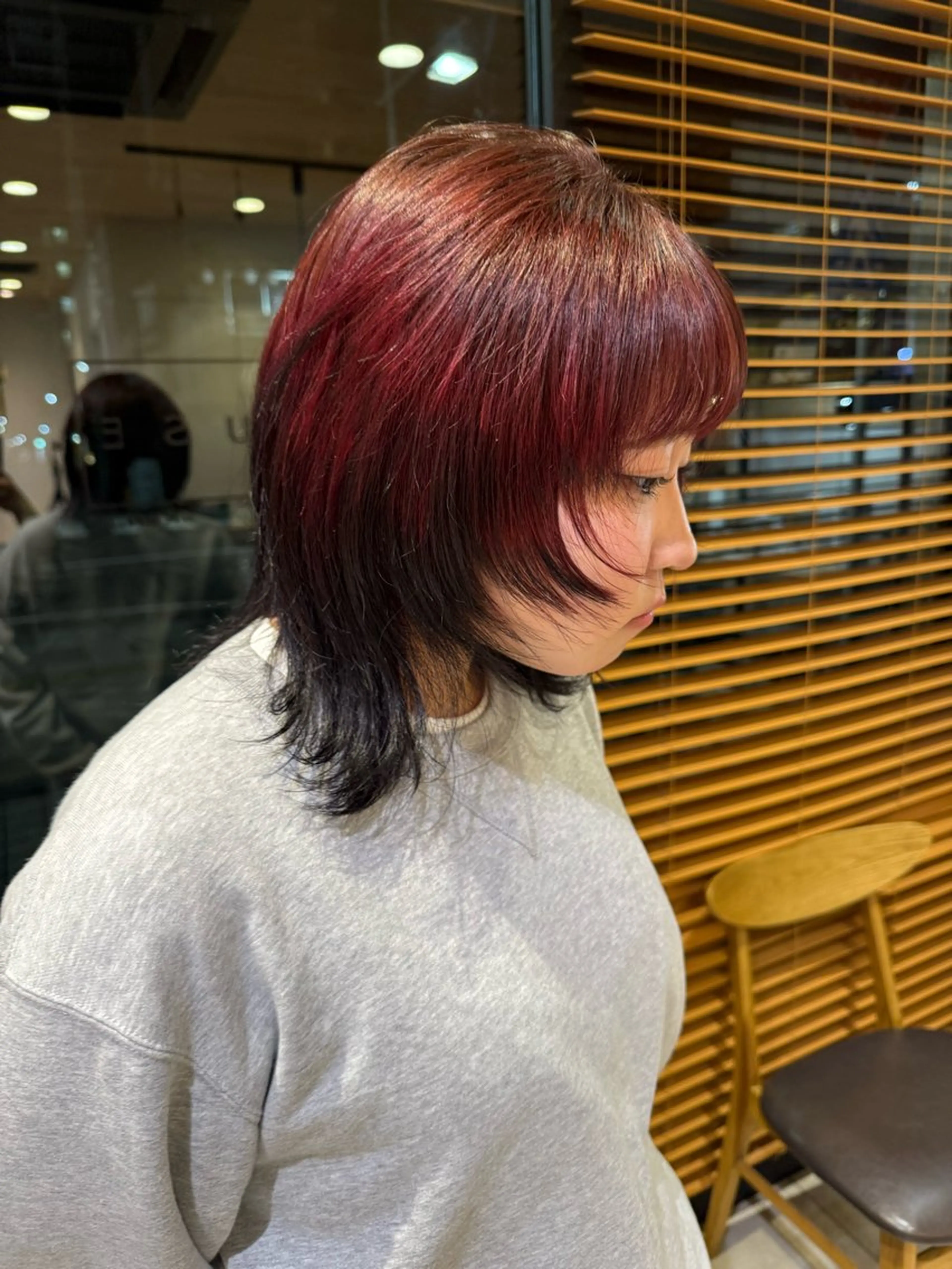 ミディアム カラー カット レイヤー/艶カラー /yuan⟡.·のヘアスタイル