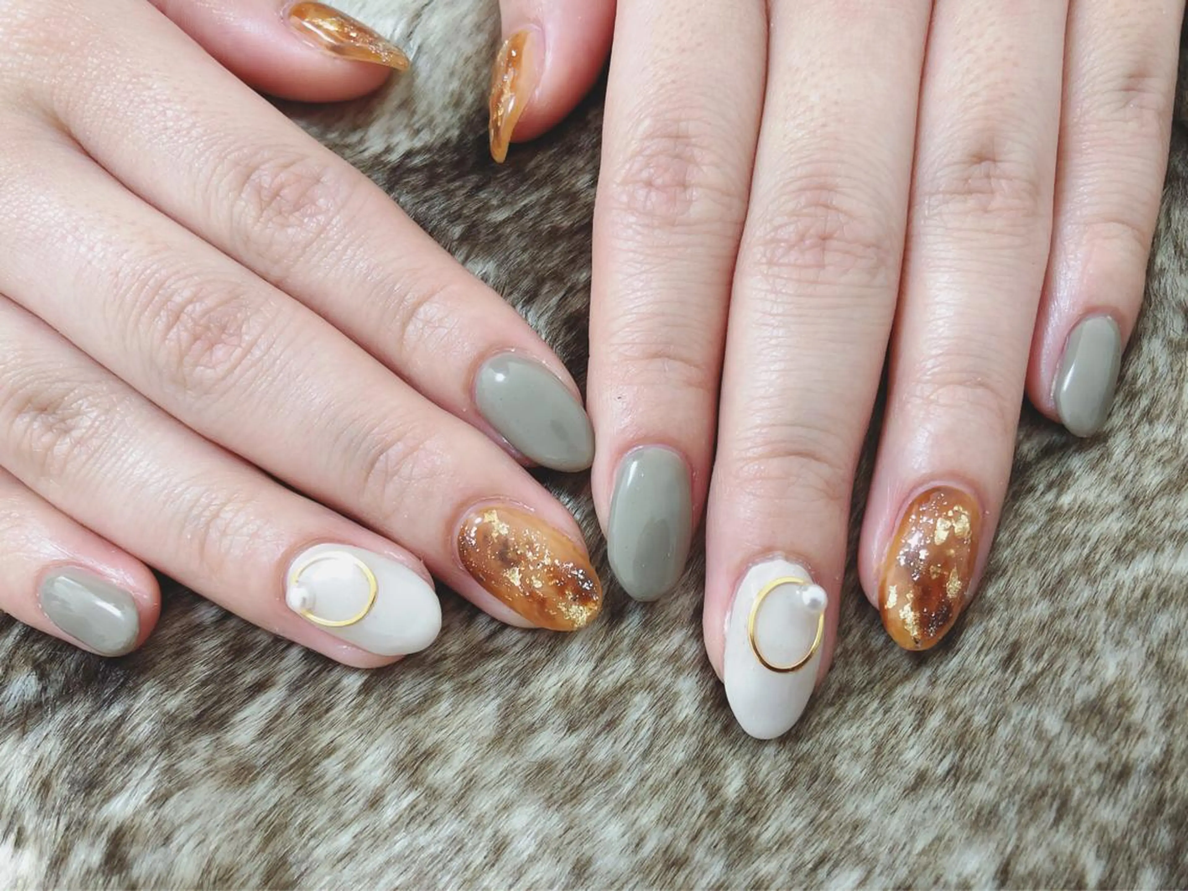 ネイル べっ甲ネイル kiki nail 二子玉川のネイルデザイン