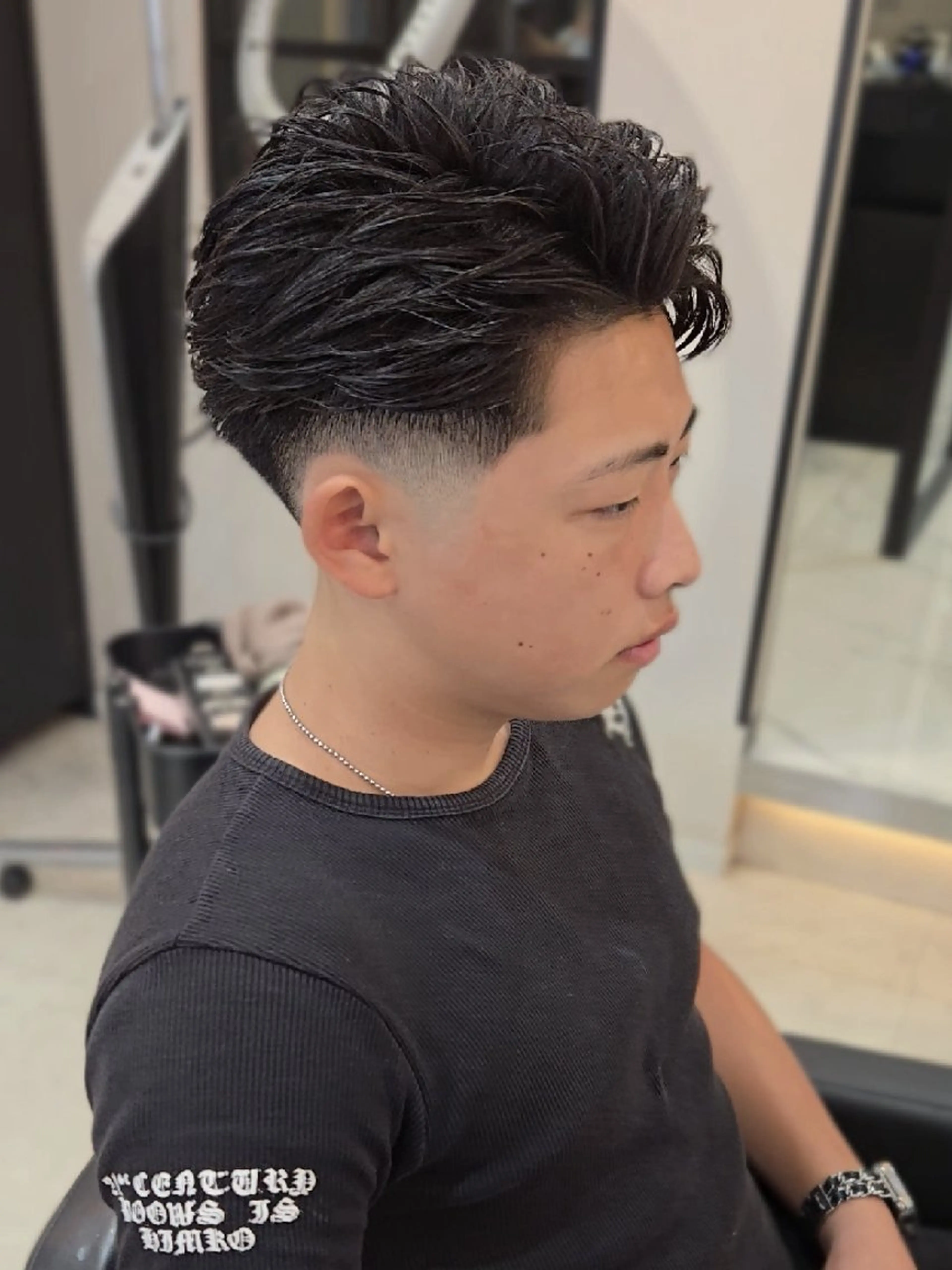 メンズ ショート フェードカット カット ヘアセット Lapis 名古屋駅前店所属・LEN名古屋/パーマ 海外ヘア/メンズ特化のヘアスタイル