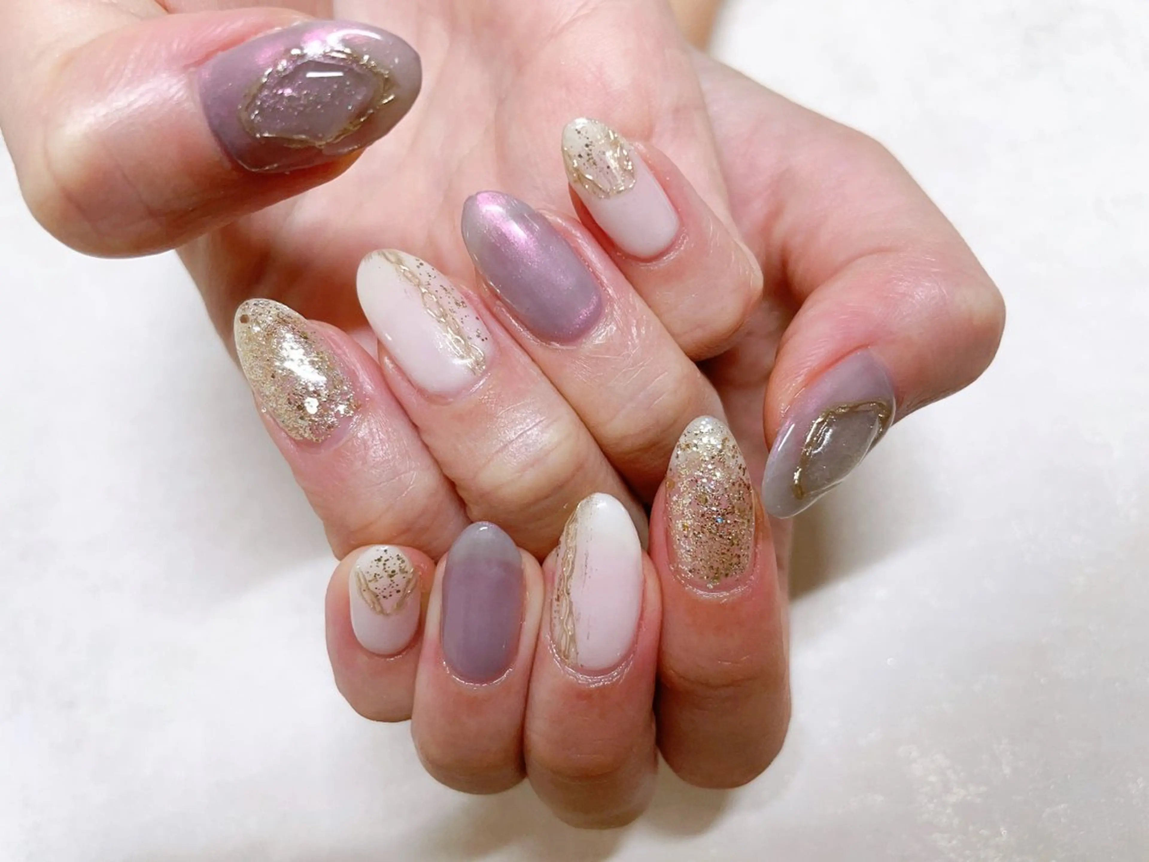 ネイル オーロラネイル フラワーネイル フットネイル フレンチネイル ジェルネイル Mogu nail 二子玉川のネイルデザイン